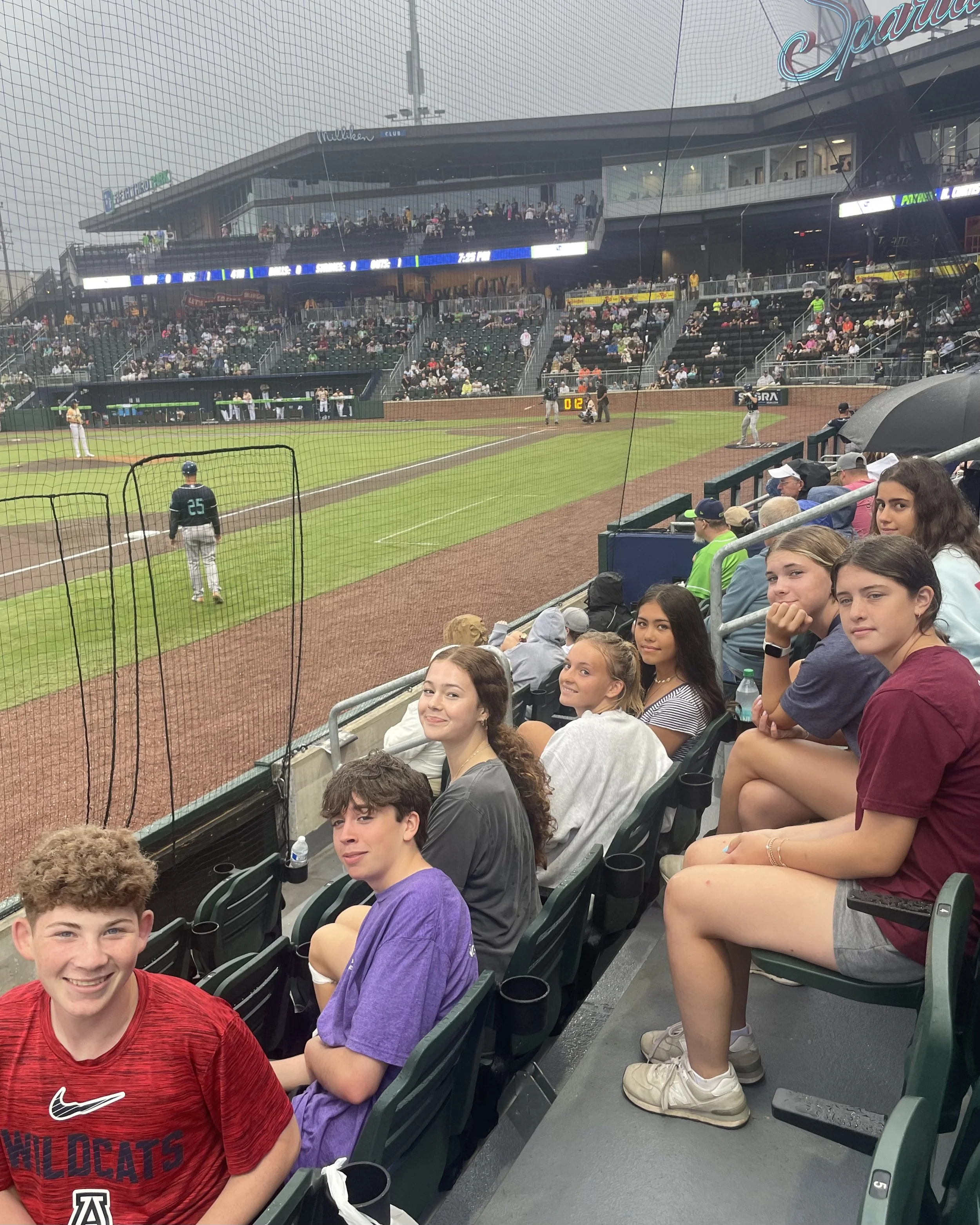 Minor league baseball for the Hub City Spartanburbers, outside Greenville