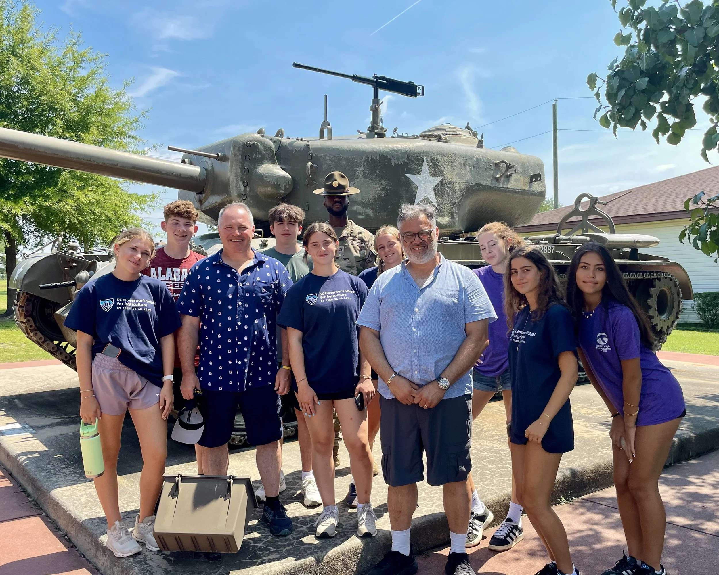 A very cool back drop at the Basic Combat Training Museum