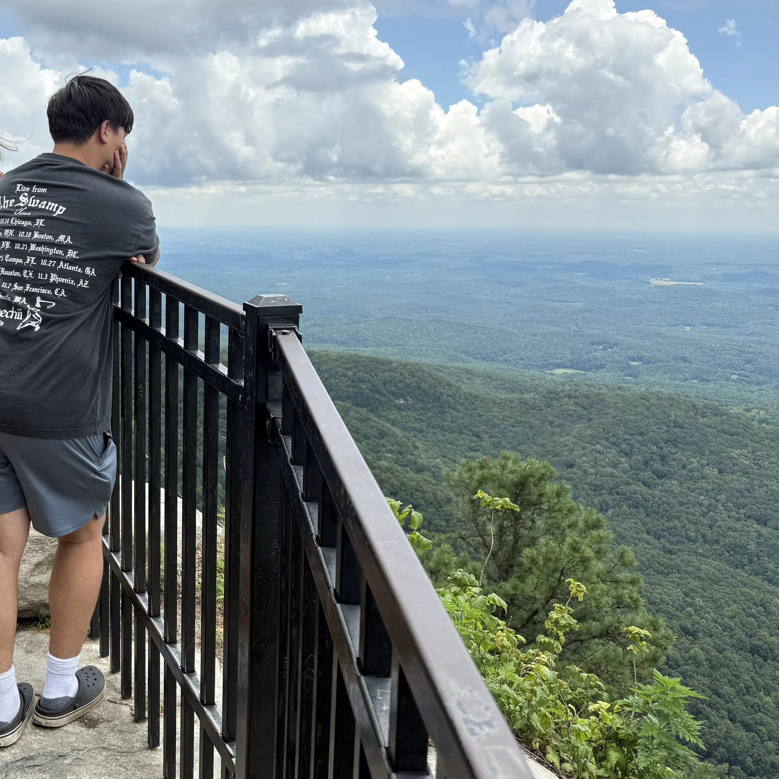 Gazing upon the Blue Ridge Mountains from Caesar's Head Overlook