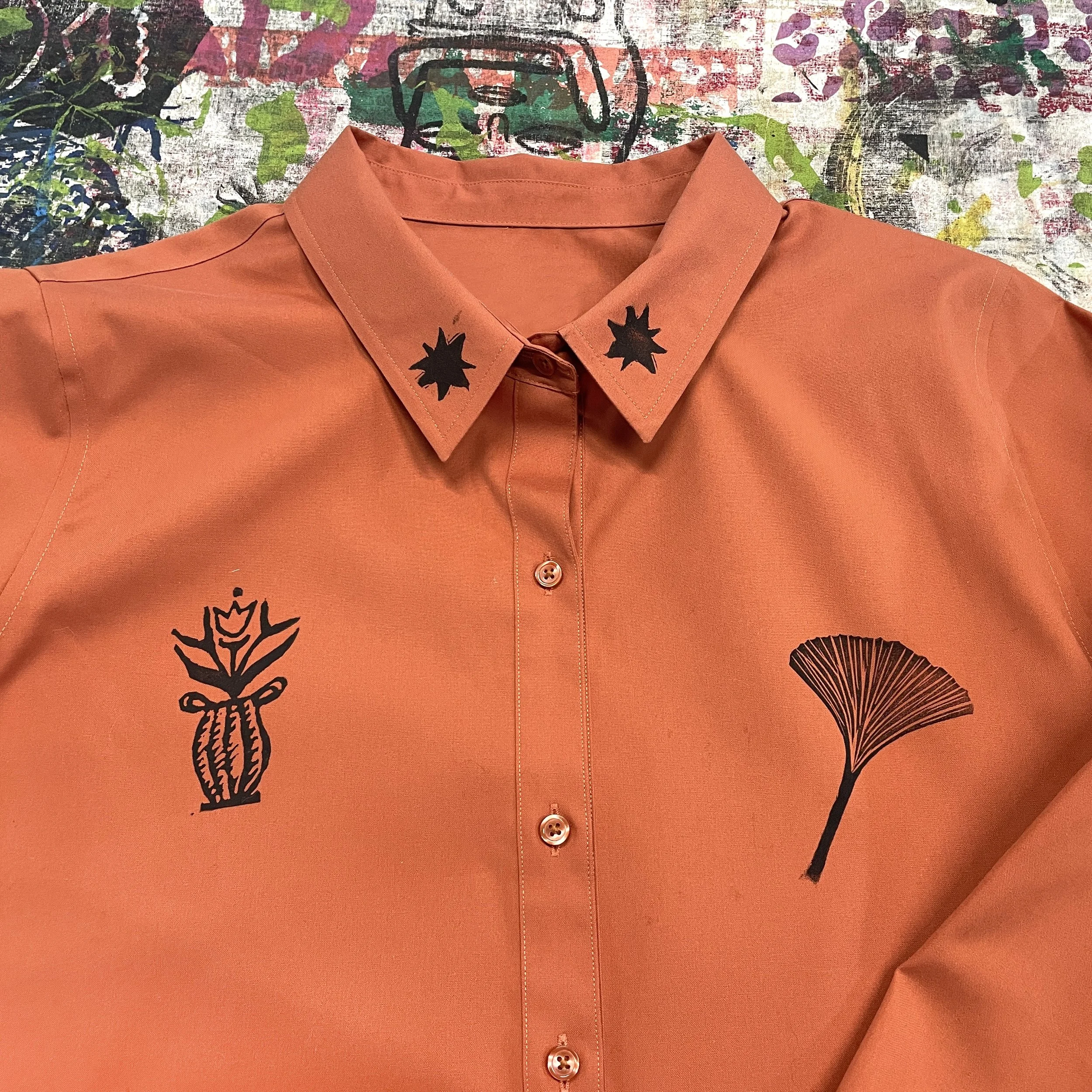 Lino Block Printing on Clothing