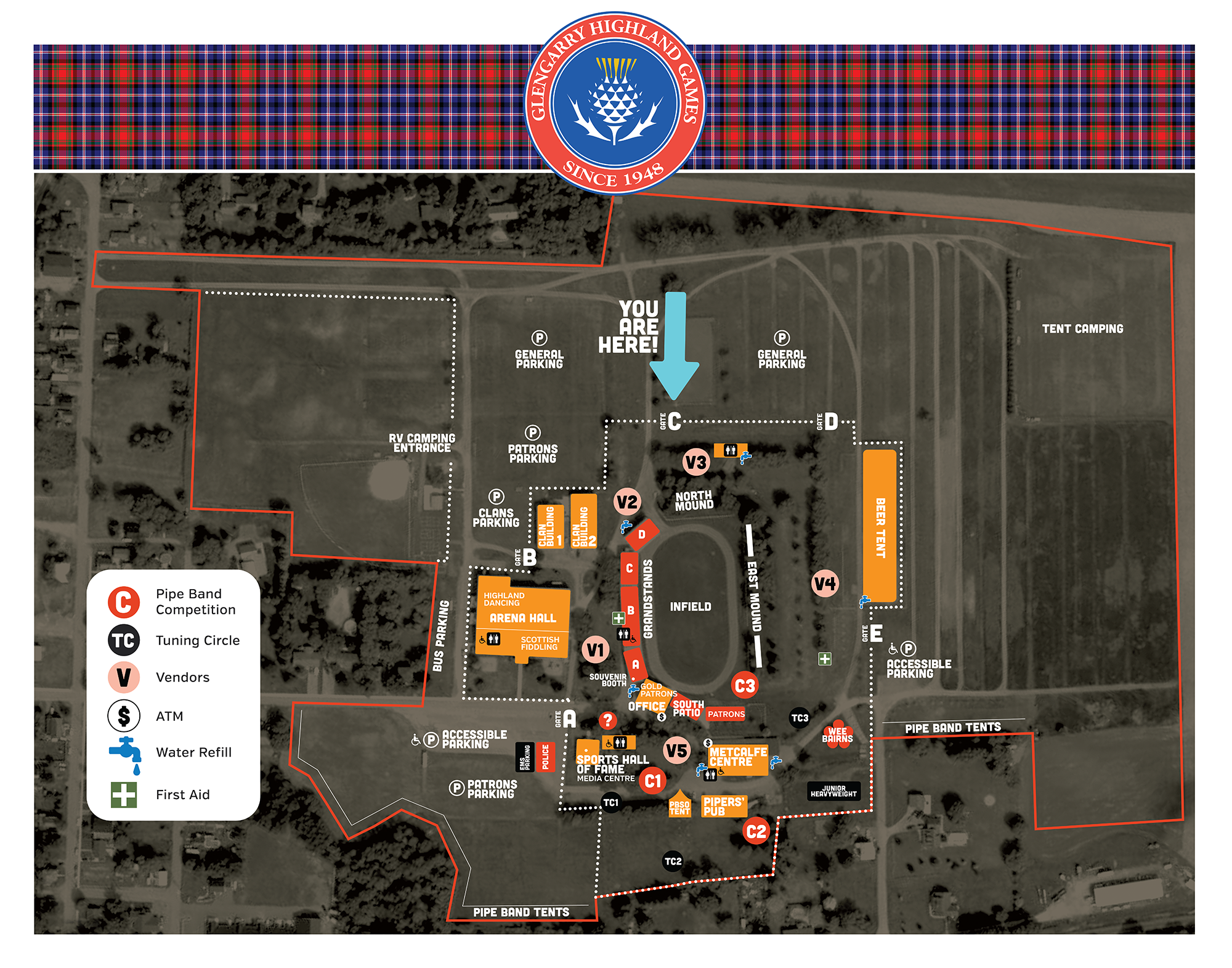 Glengarry Highland Games Grounds Map