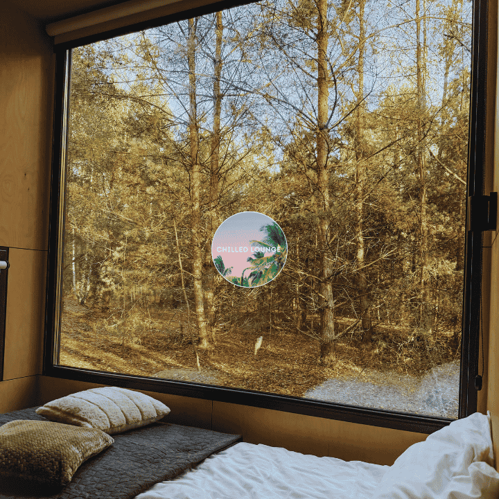 Relaxing with a view of nature listening to chill music thumbnail with chilled lounge logo