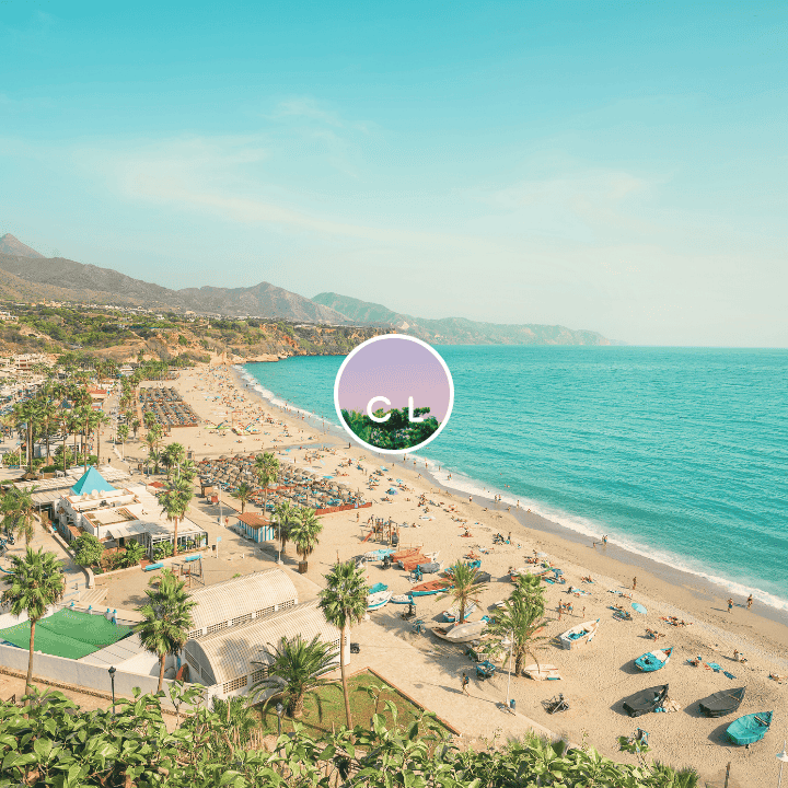 Relax on the Vacation by the Beach Music Thumbnail with Chilled Lounge Music Logo