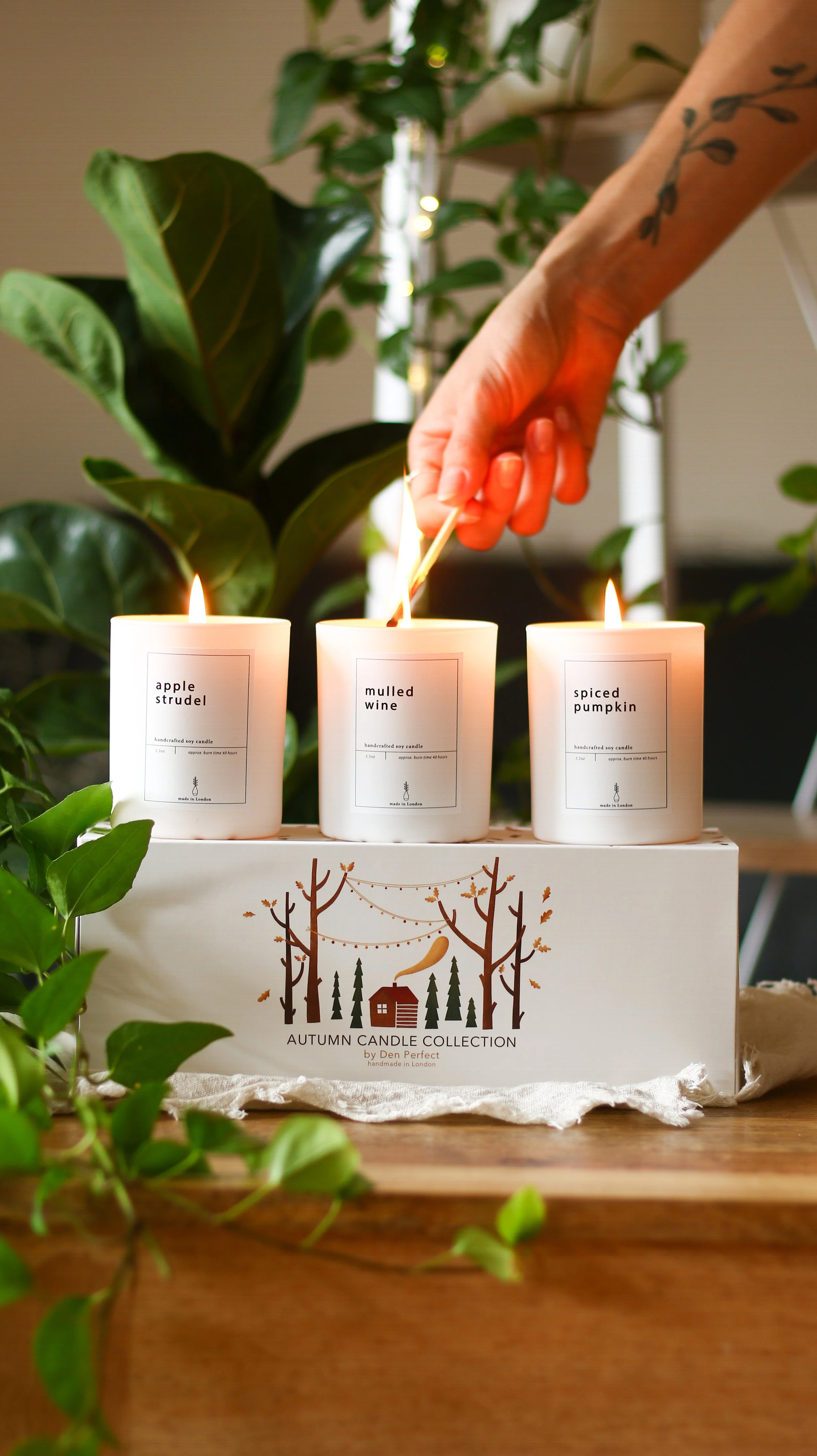 Autumn Candle Collection Den Perfect Soy Candles, Reed Diffusers