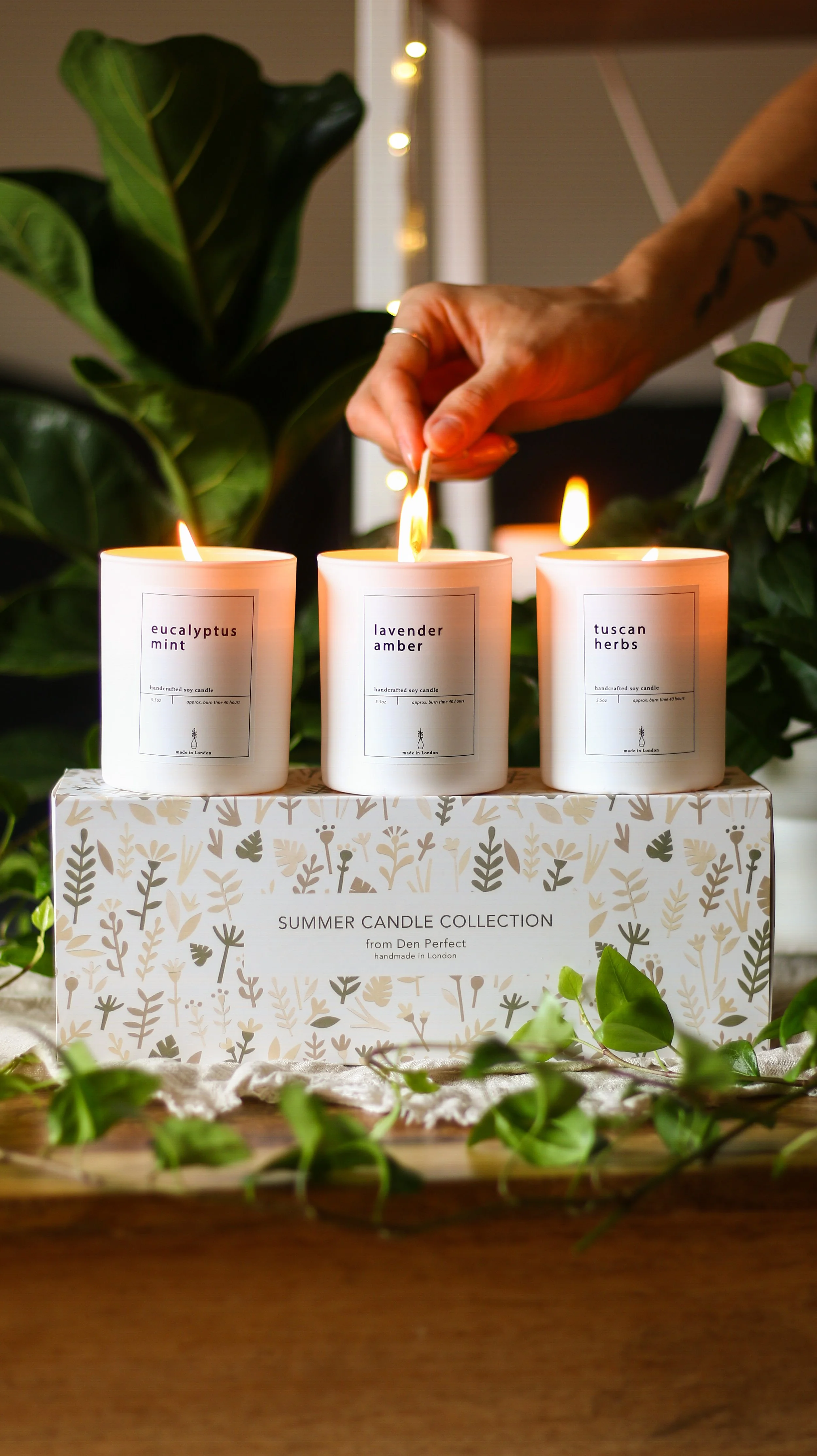 Summer Candle Collection Den Perfect Soy Candles, Reed Diffusers