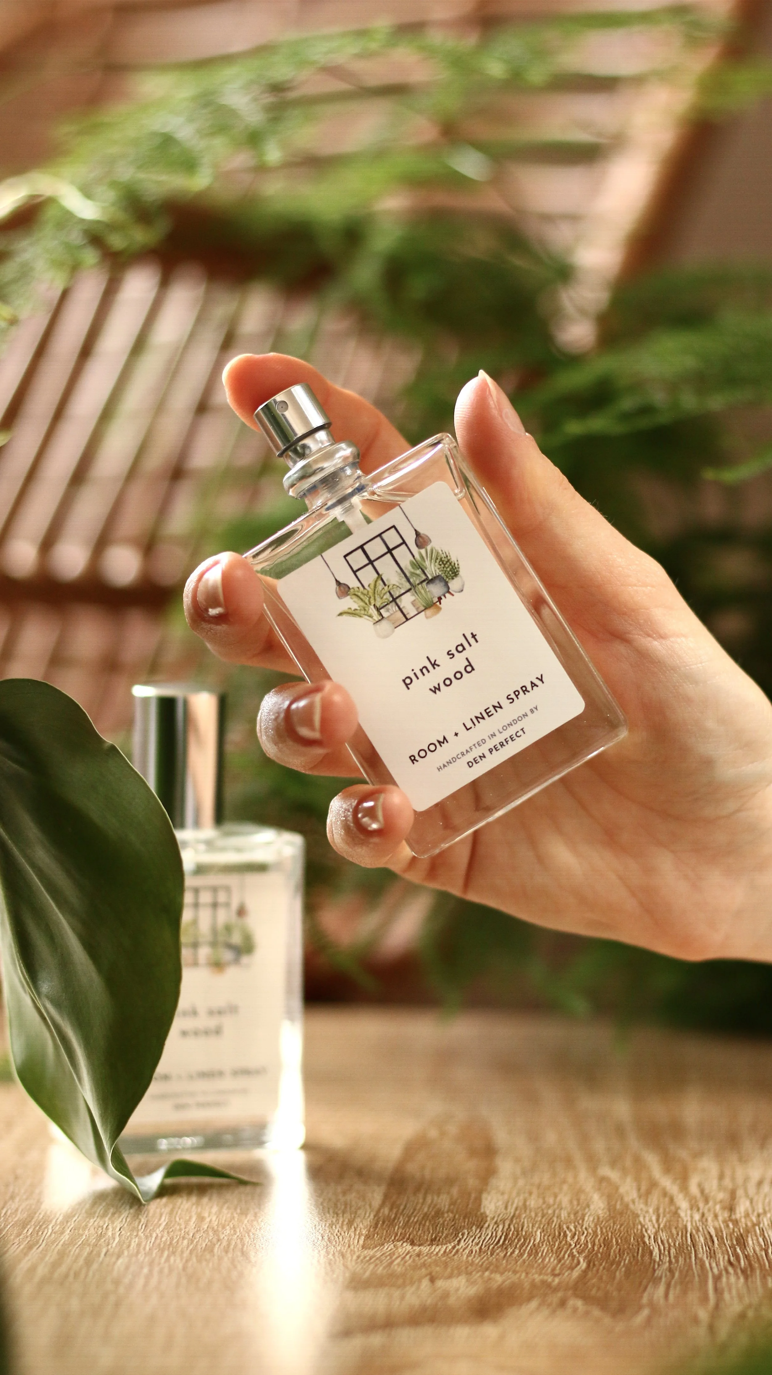 Pink Salt & Wood Room Linen Spray | Den Perfect | Soy Candles, Reed ...