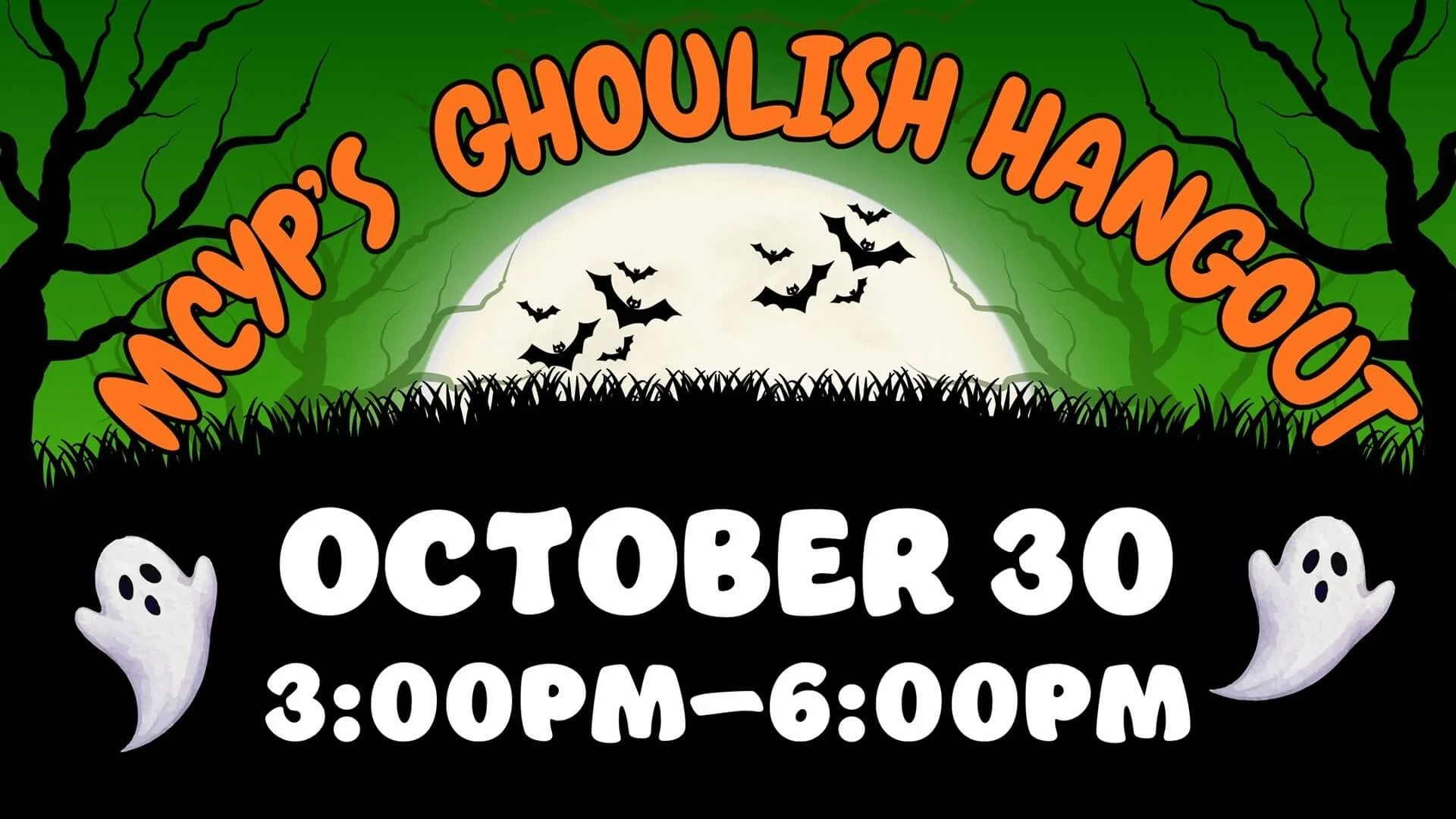 <span class="sqsrte-text-color--custom" style="color: #FF731F">MCYP'S GHOULISH HANGOUT</span>