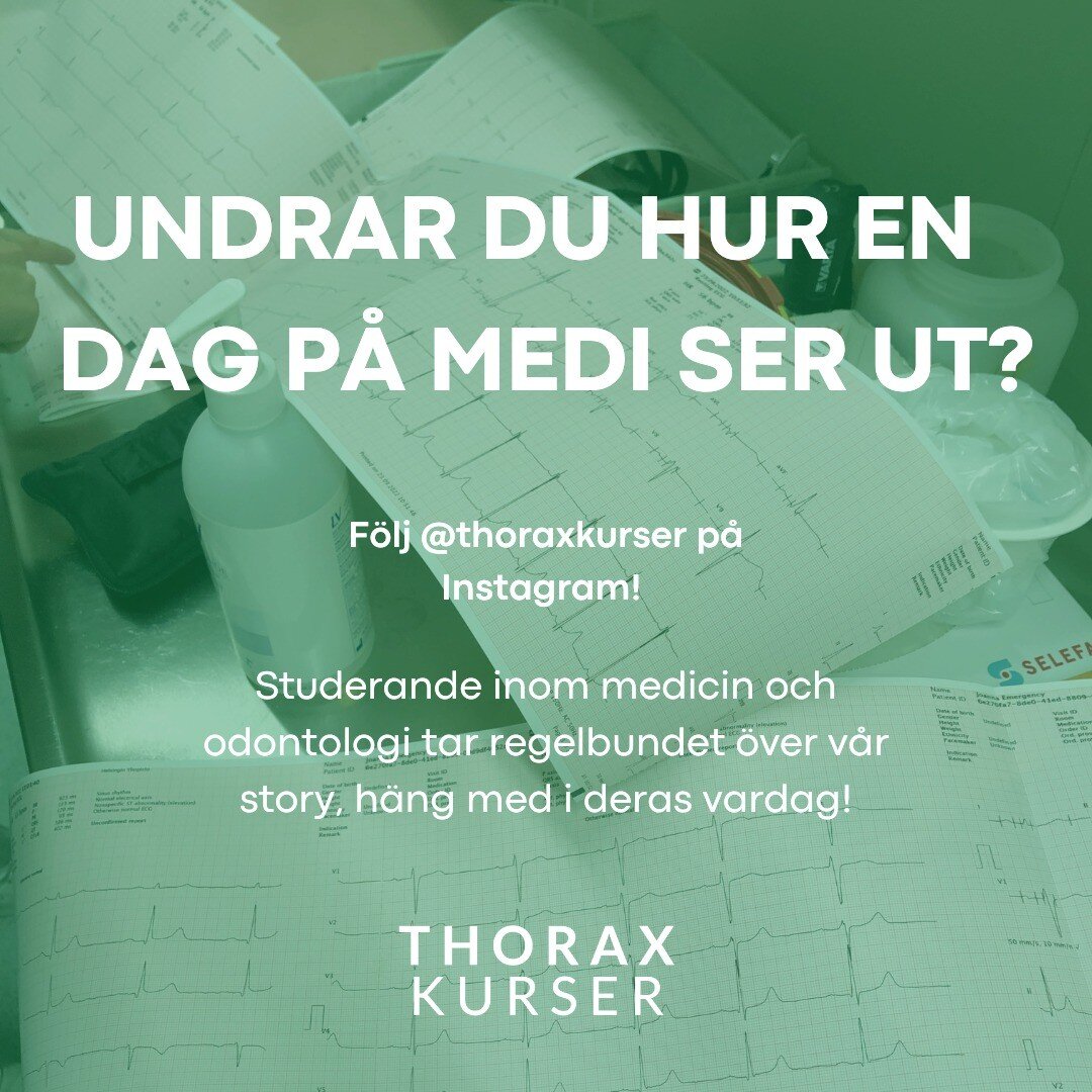 Imorgon f&aring;r du f&ouml;lja med Julia p&aring; en dag p&aring; medi! 🧪🥼Ni f&aring;r ocks&aring; chans att fr&aring;ga fr&aring;gor om thorax och studierna p&aring; medi❗ 

Mera tips och information om ans&ouml;kningsprocessen finns p&aring; www