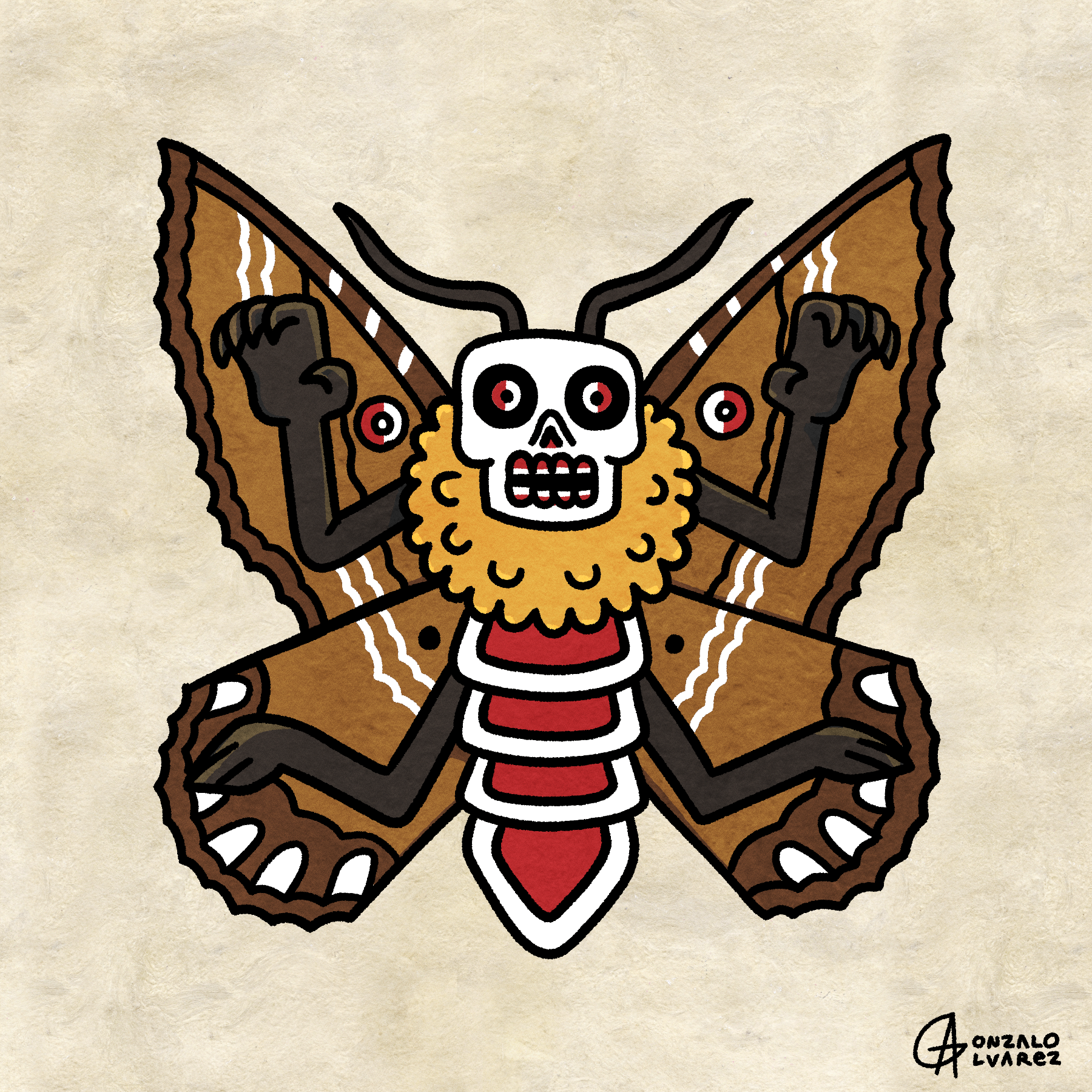 Mikpapalotl — The Death Butterfly Print