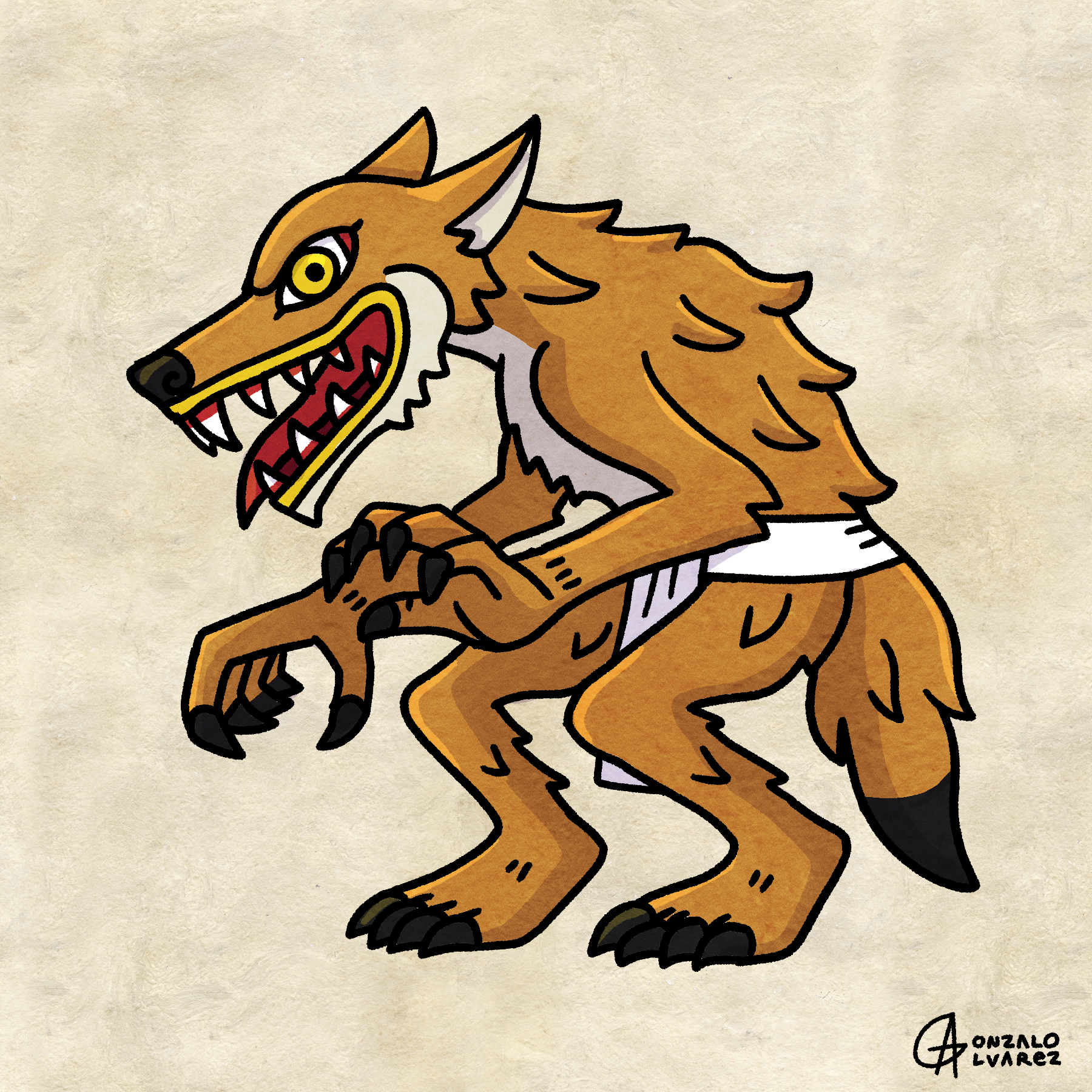 Tlakakoyotl — The Coyote Man Print
