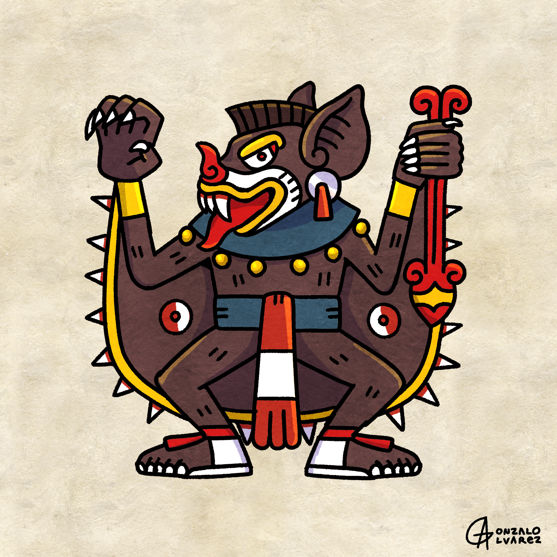 Tsinakantekwtli — The Bat Lord Print