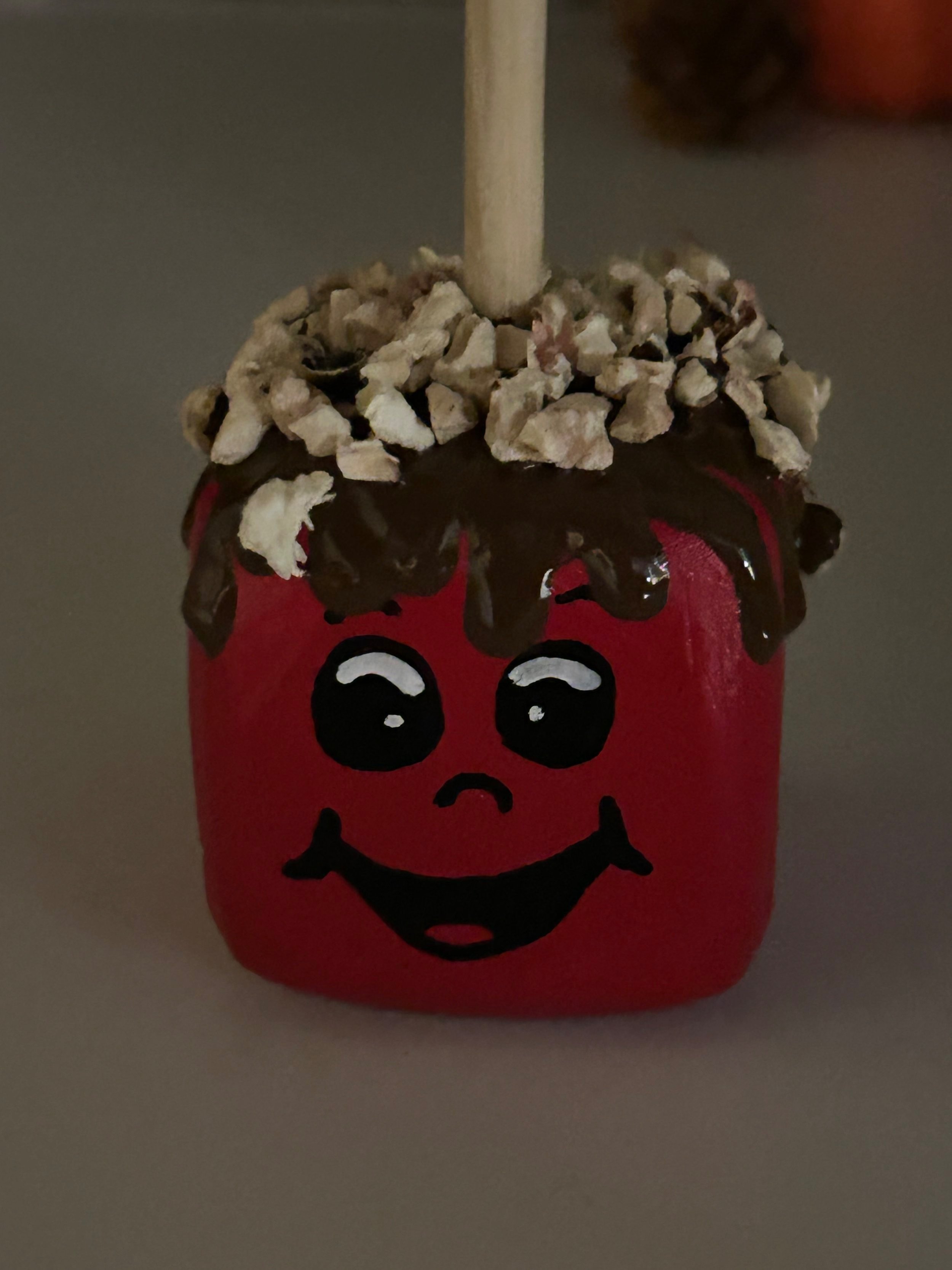 caramel apple wooden dice