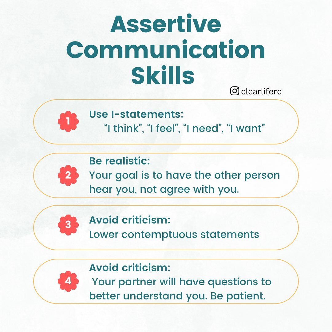 [COMMUNICATION SKILLS pt. 2]

Being assertive often has a bad rap due to how people communicate themselves. Being assertive means to communicate your thoughts freely and directly. You are open and honest to tell people what you are thinking, feeling,
