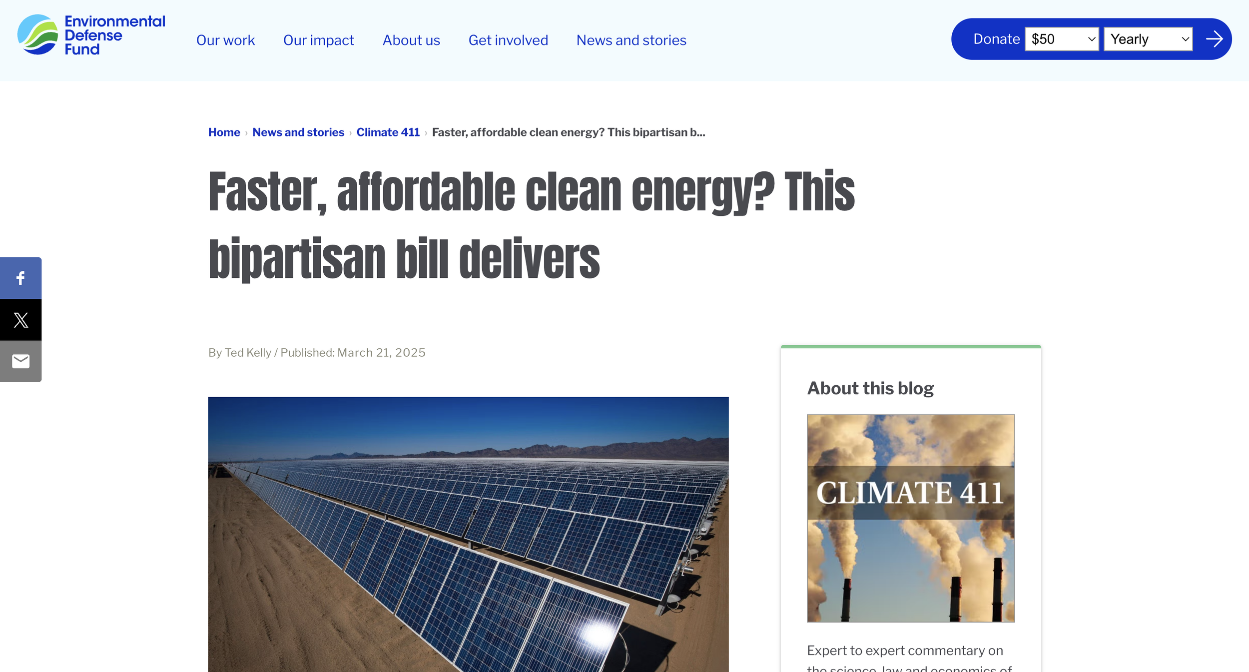 EDF: Faster, affordable clean energy? This bipartisan bill delivers