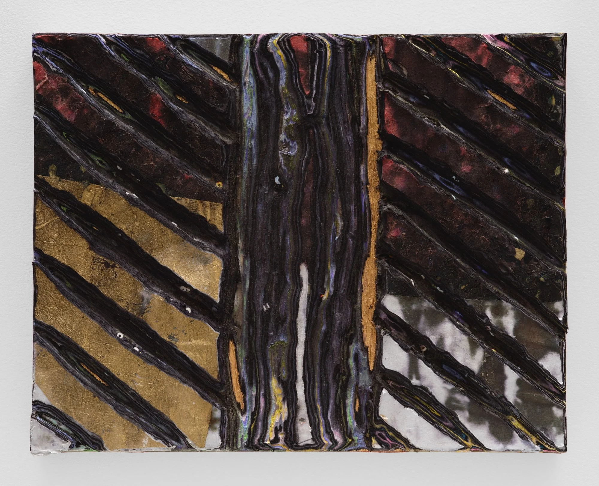 Michele Bonds sculptural layered paper relief, hand-carved, mixed-media, Spring Order, Crucible Series, 11 x 14 in
