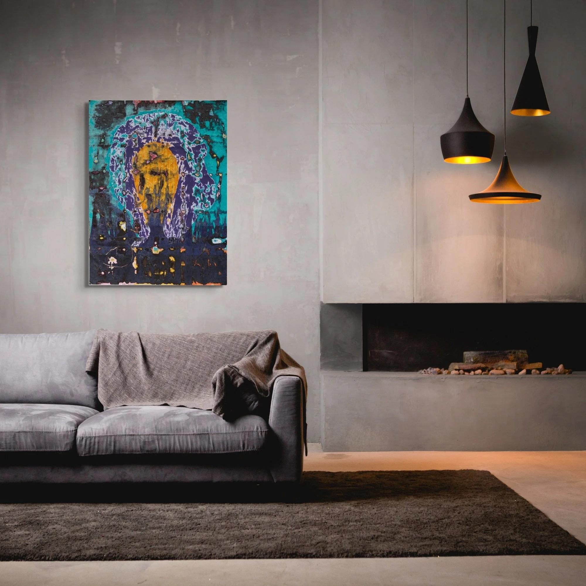 Chamiree, sculptural paper artwork by Michele Bonds, displayed in neutral interior setting