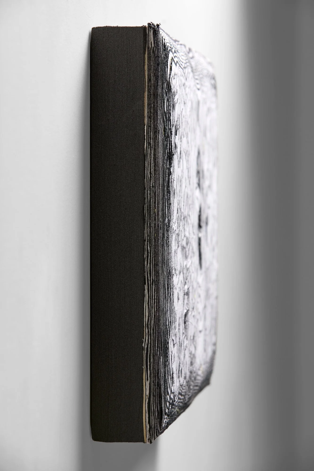 Detail of Ringed Aperture showing layered and hand-carved paper surface