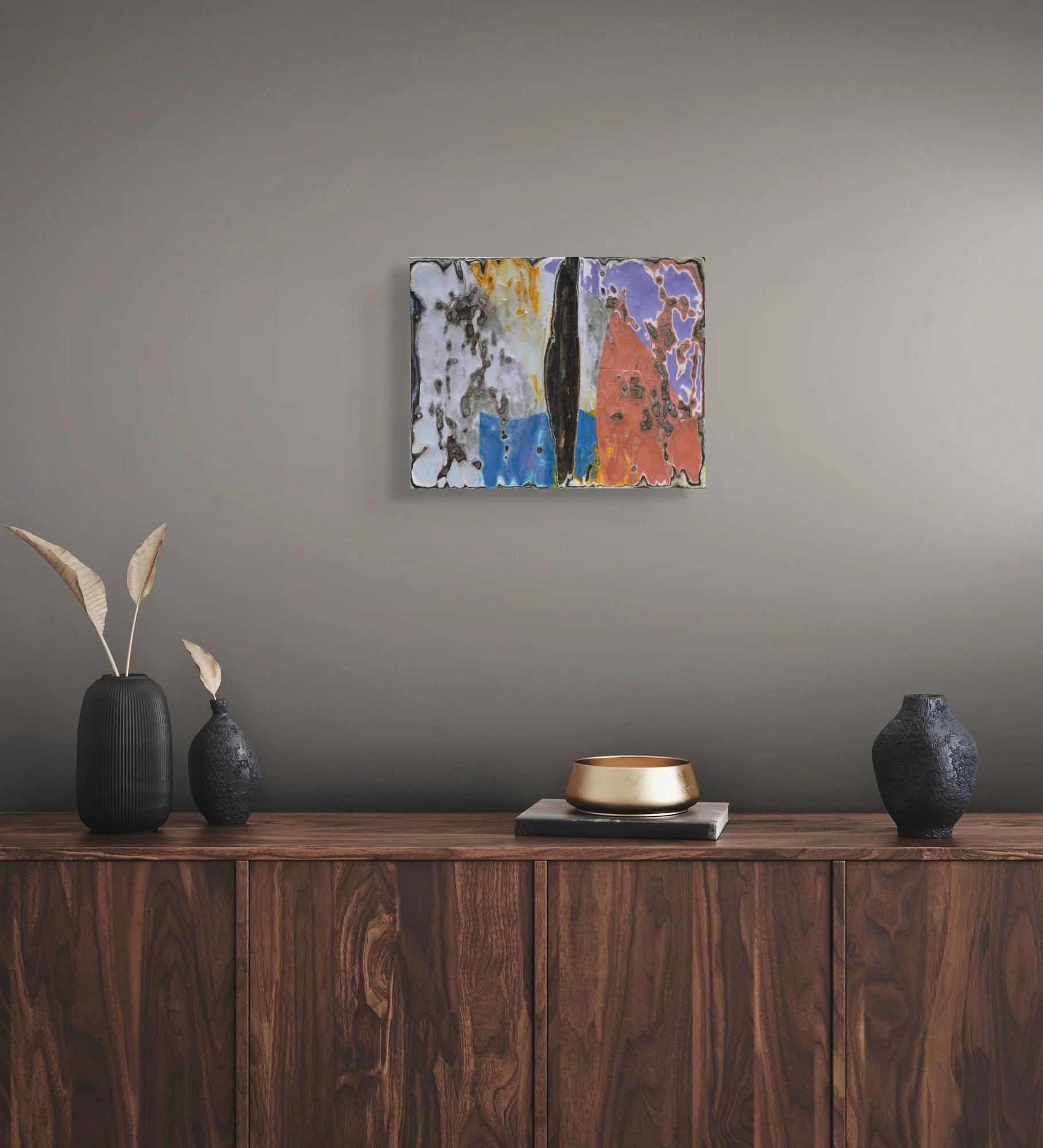 Summer Chaos, sculptural carved paper artwork by Michele Bonds, installed in modern interior