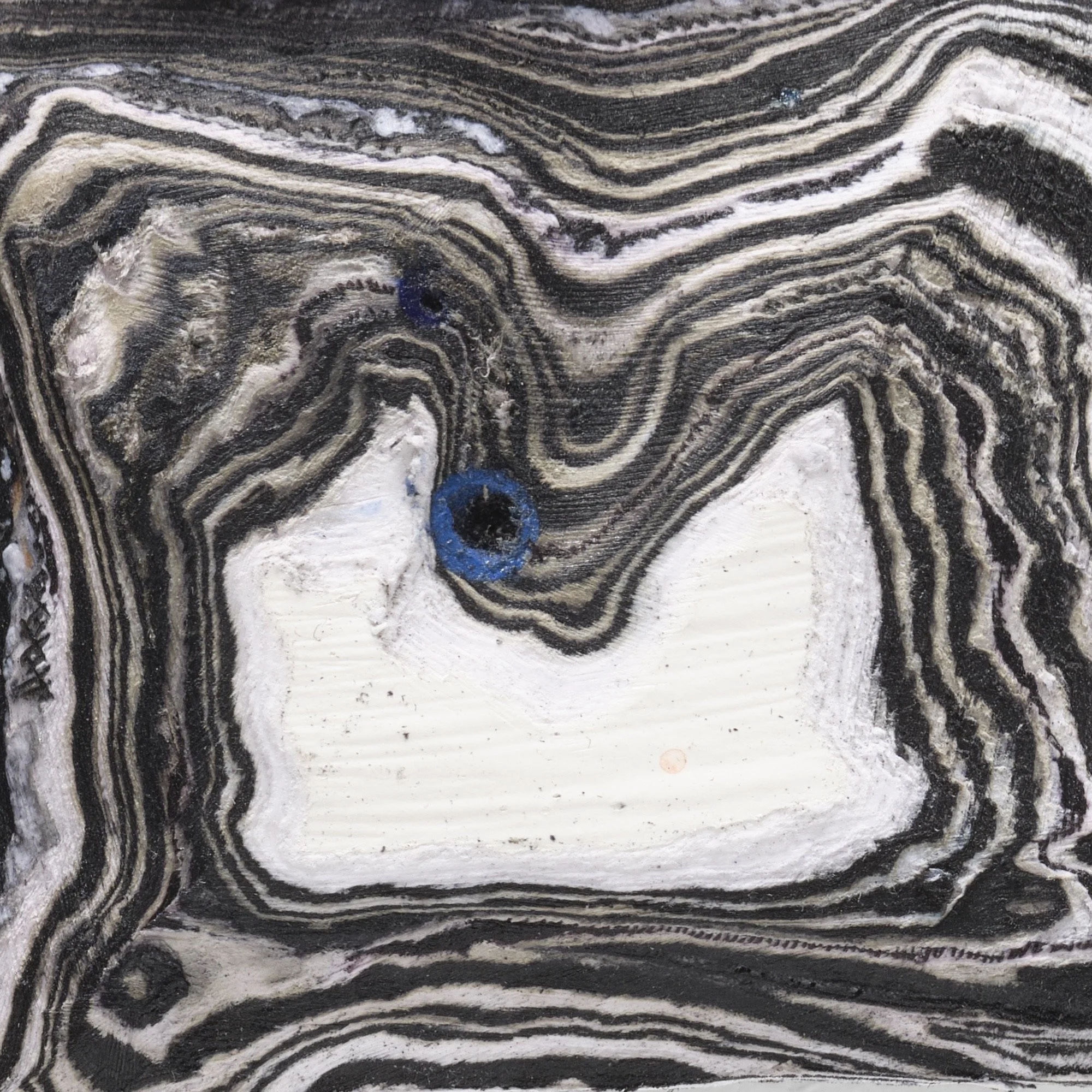 Detail of White #1 showing layered and hand-carved paper surface