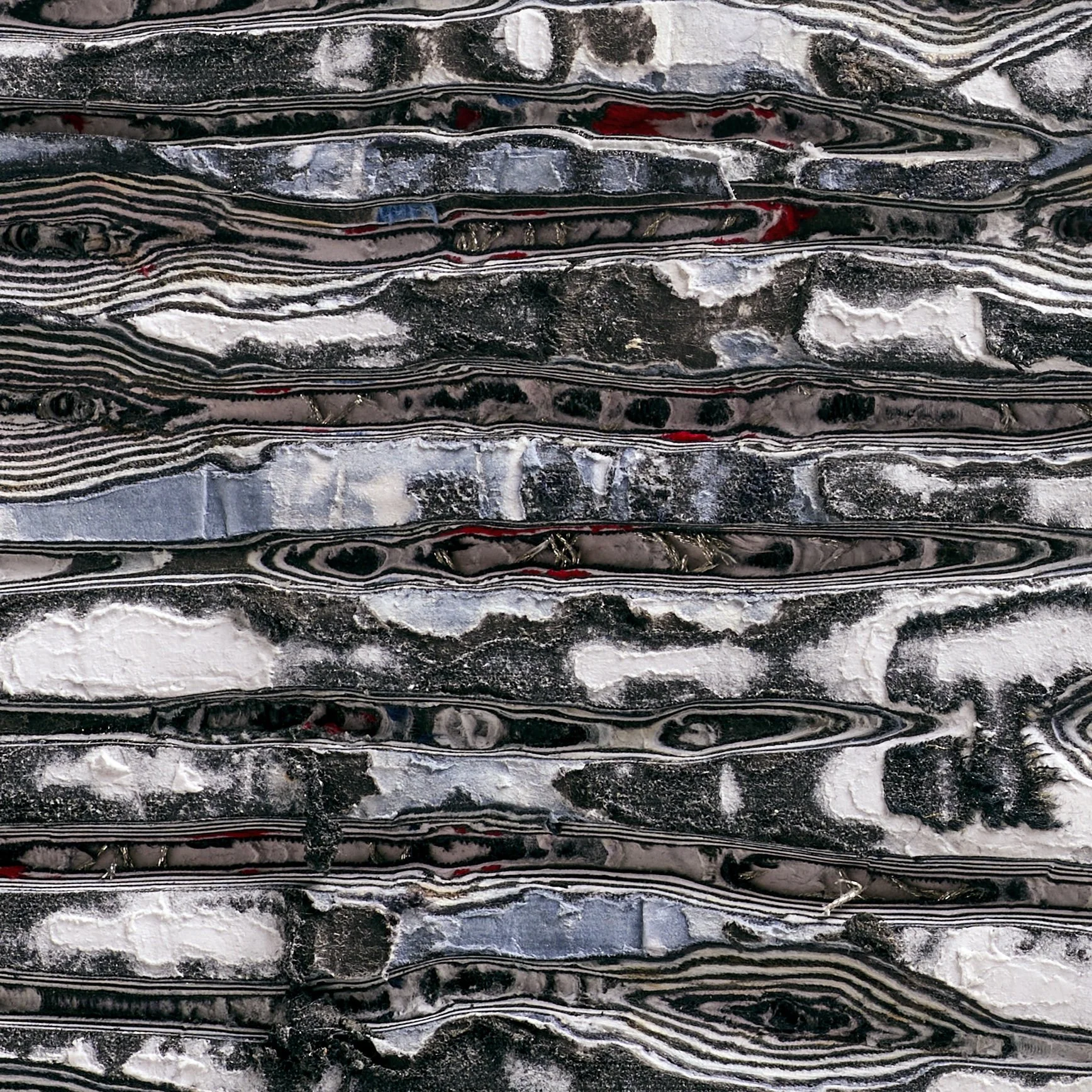 Macro detail of Axial Memory highlighting carved paper relief and internal structure