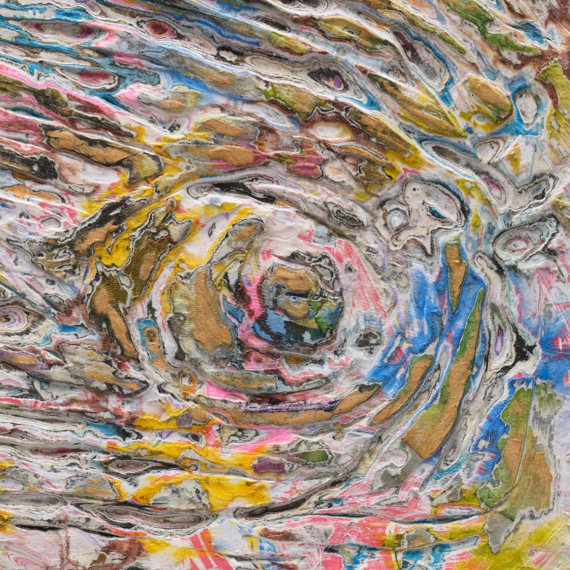 Close-up detail of Curves #2 revealing depth, strata, and texture