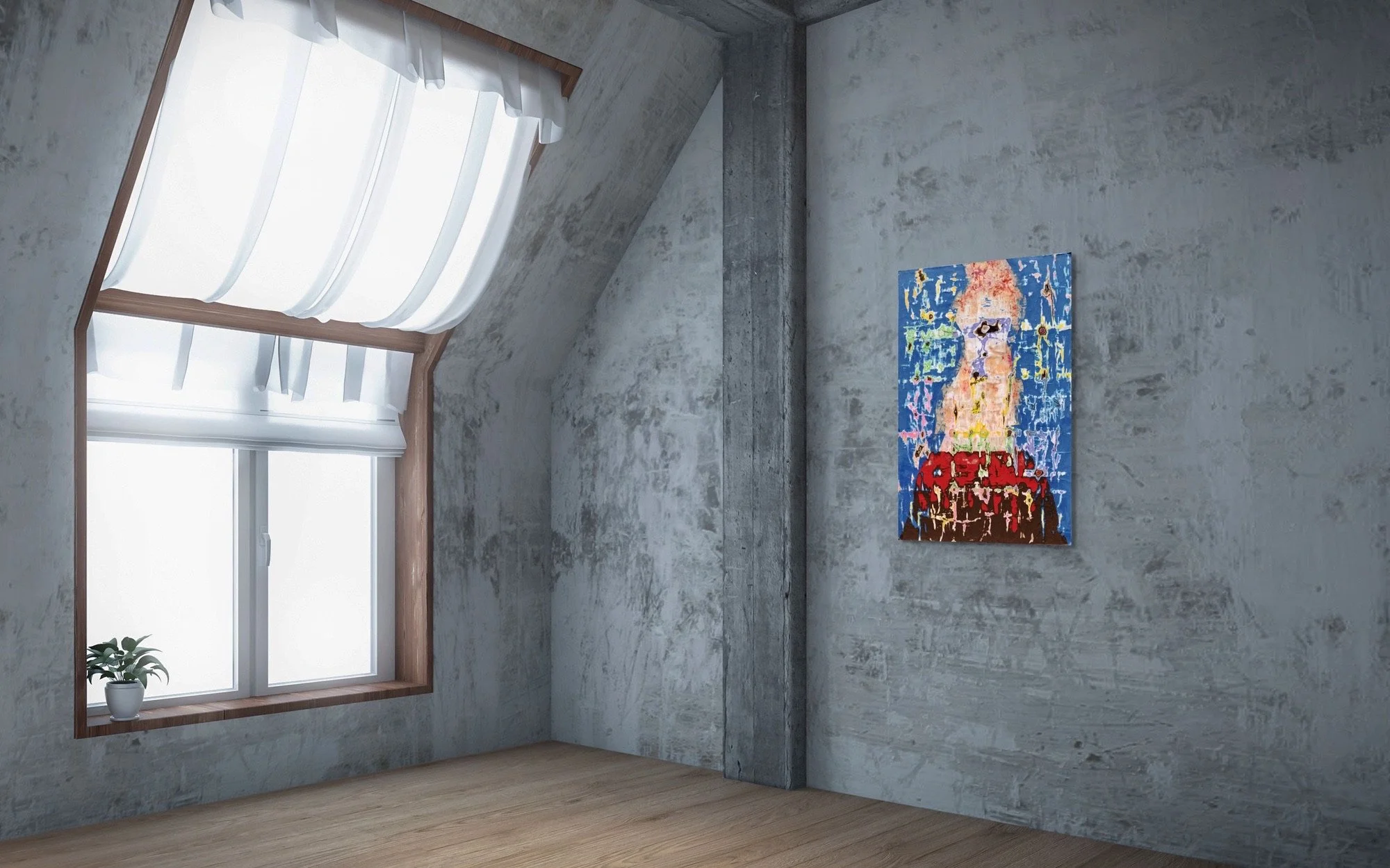 Emberloo, layered and hand-carved paper artwork by Michele Bonds, shown in contemporary interior