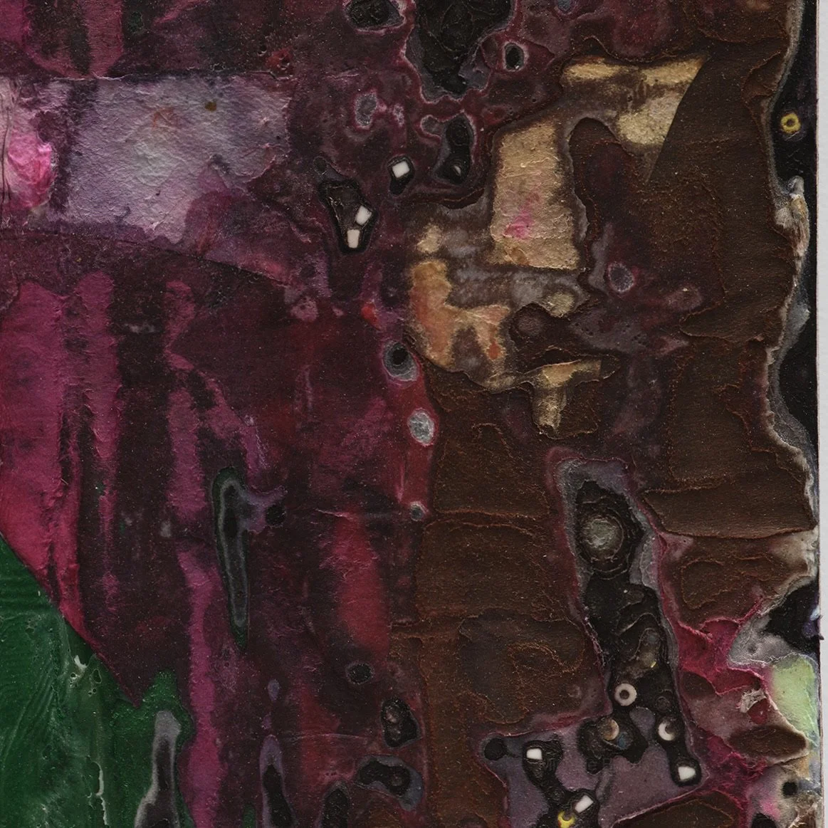 Macro detail of Spring Chaos highlighting carved paper relief and internal structure
