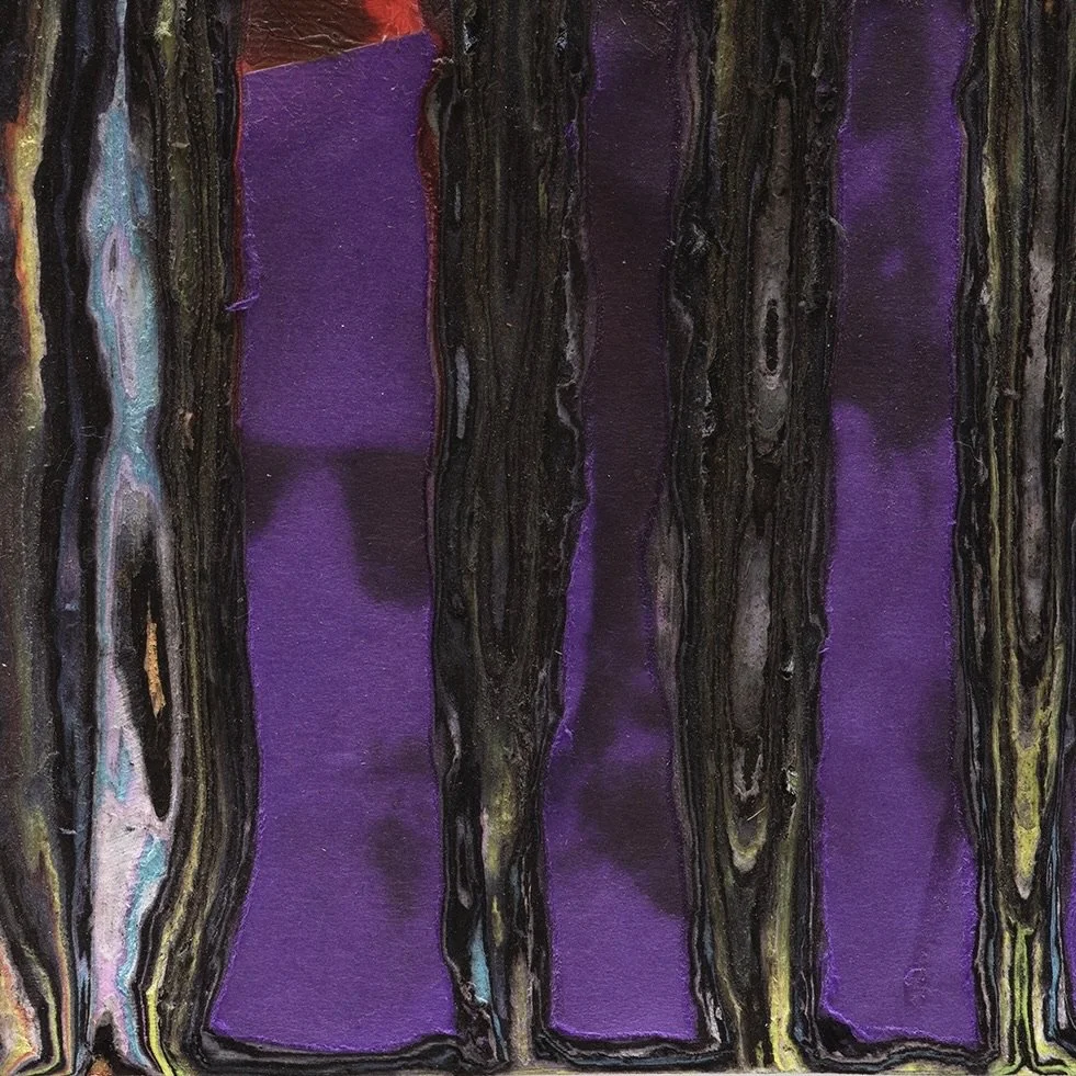 Surface detail of Summer Order with exposed layers and sculptural cuts