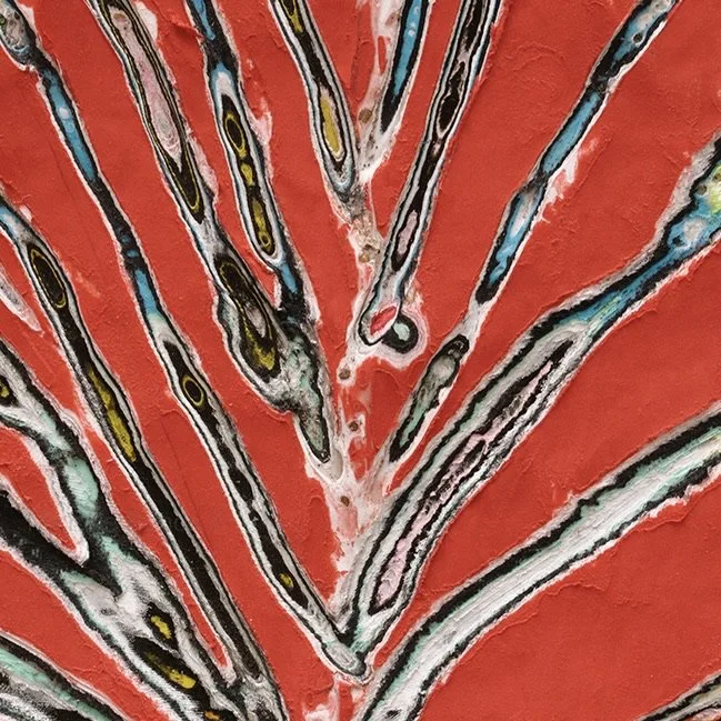 Macro detail of Tiger Domme highlighting carved paper relief and internal structure