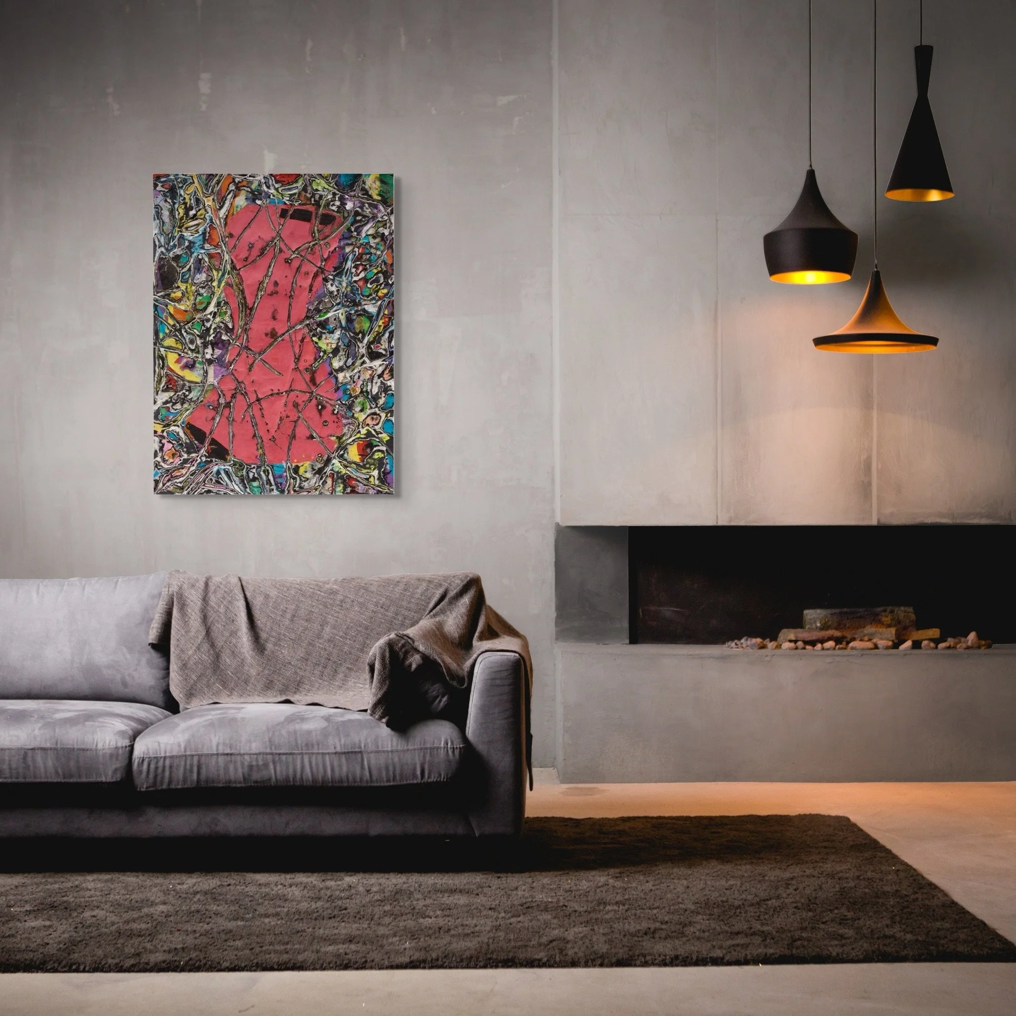 Lorette-ah, sculptural paper artwork by Michele Bonds, displayed in neutral interior setting