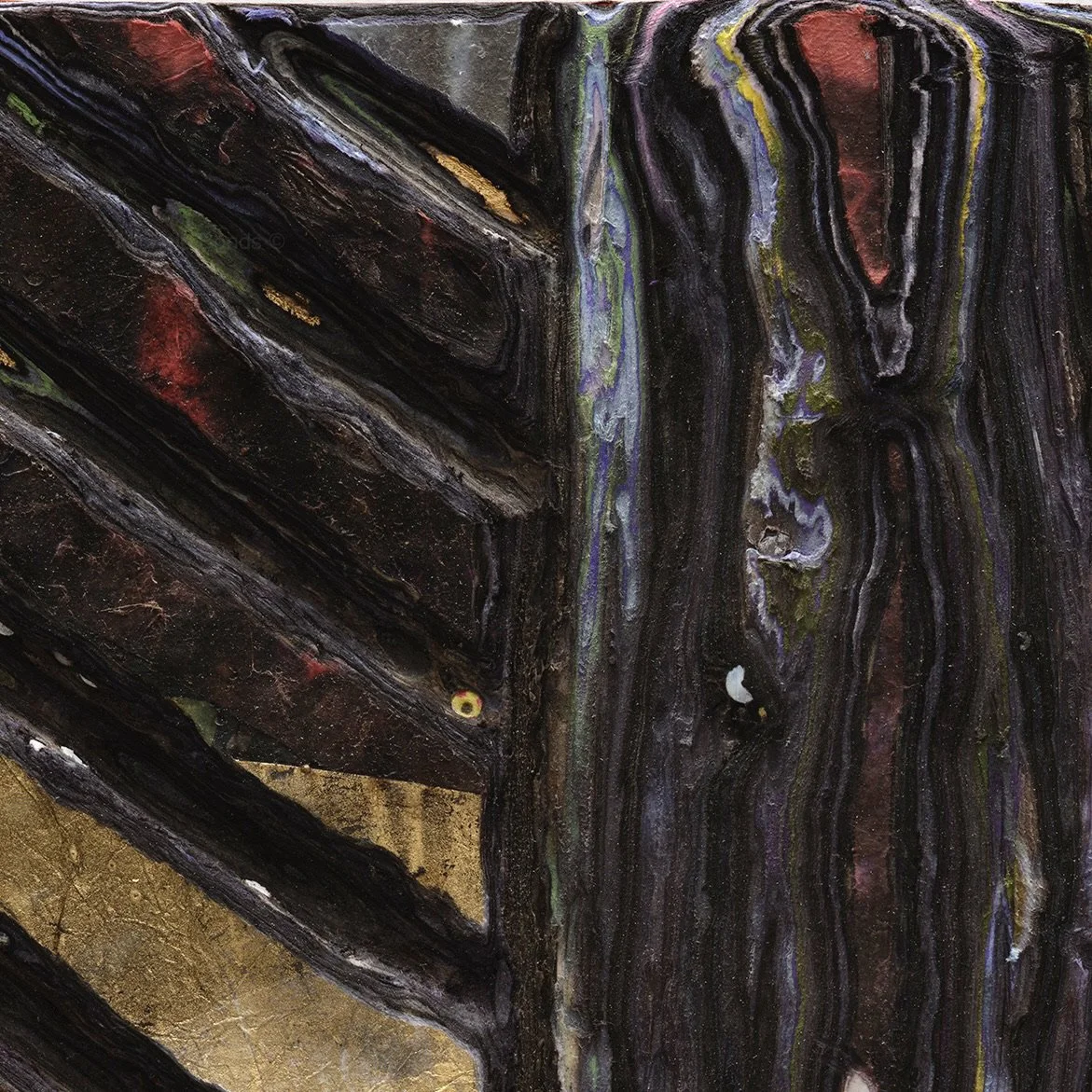Detail of Spring Order showing layered and hand-carved paper surface