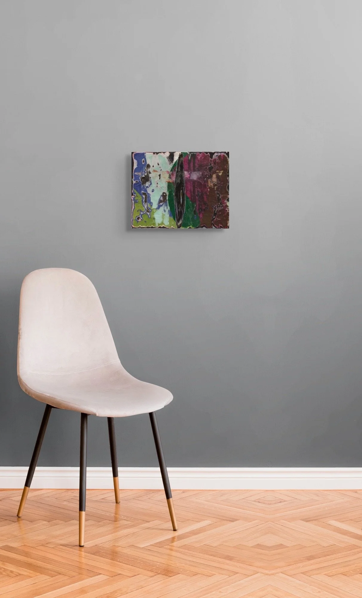 Spring Chaos, sculptural carved paper artwork by Michele Bonds, installed in modern interior