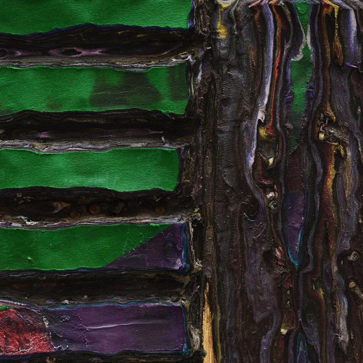 Macro detail of Fall Order highlighting carved paper relief and internal structure