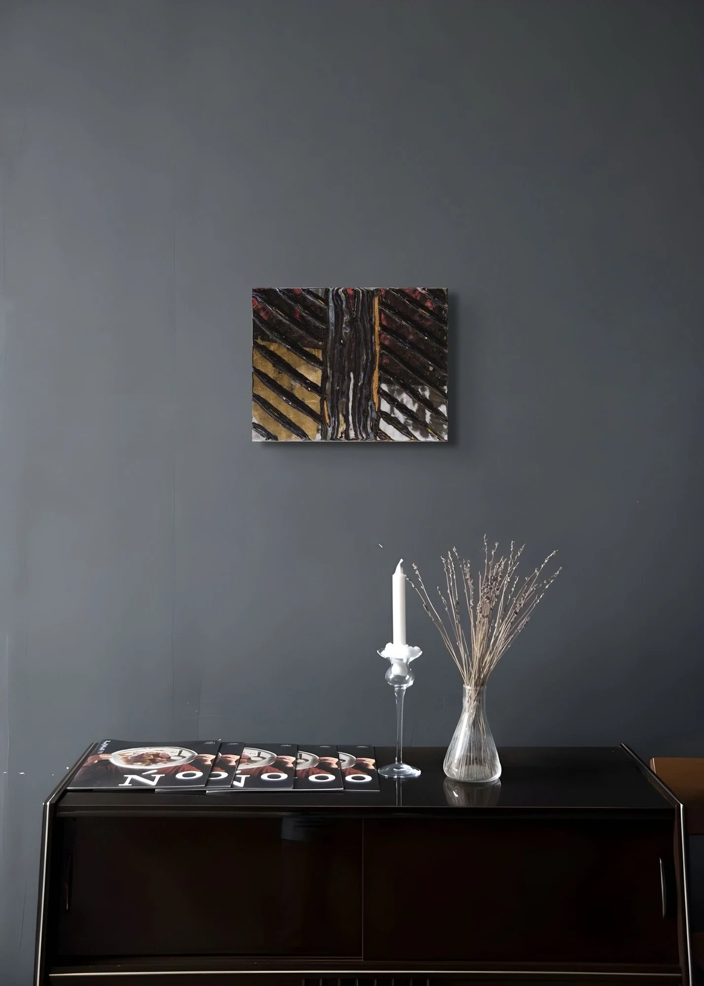 Spring Order, sculptural paper artwork by Michele Bonds, displayed in neutral interior setting