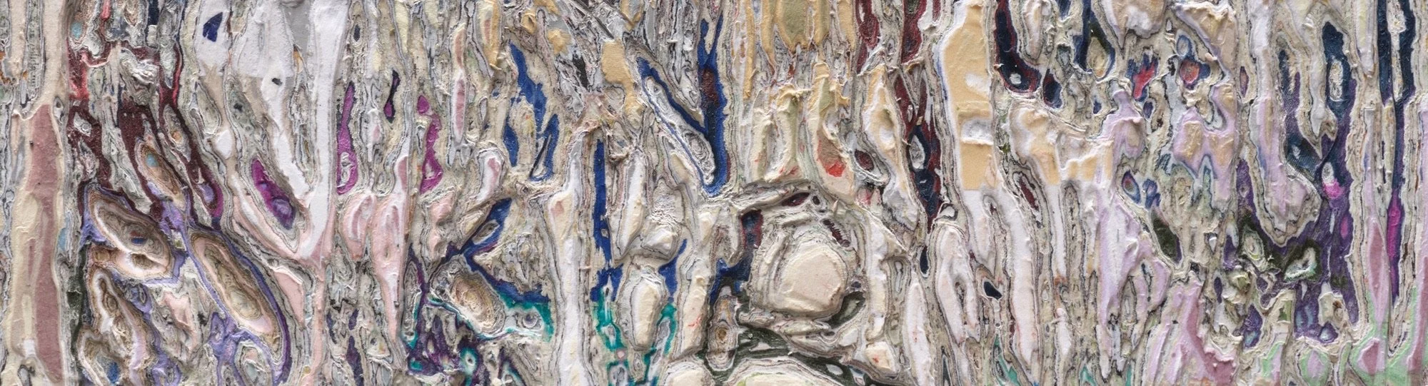 Close-up detail of Homage 1, a layered and hand-carved paper artwork by Michele Bonds