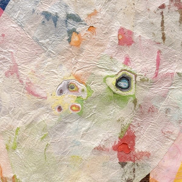 Detail of Mellisugar showing layered and hand-carved paper surface