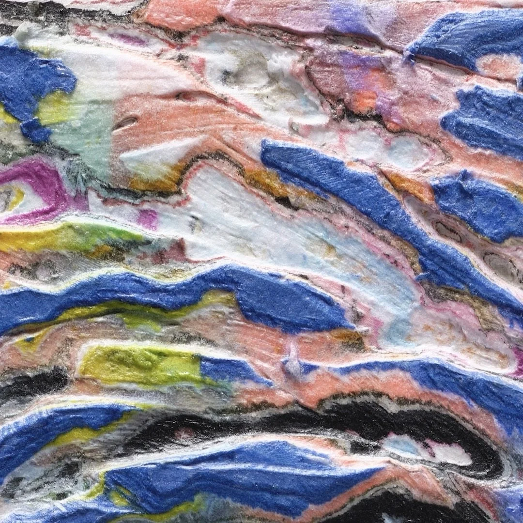 Close-up detail of Curves #3 revealing depth, strata, and texture