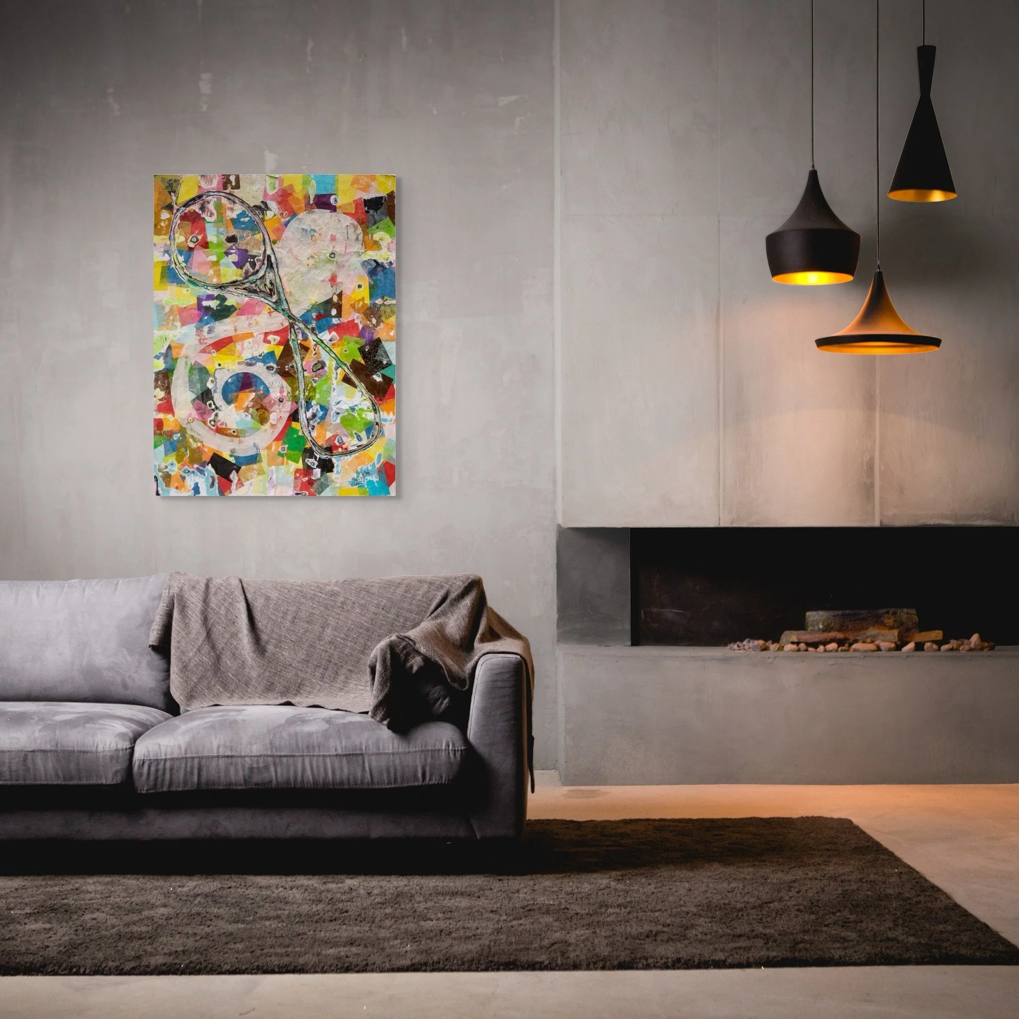 Mellisugar, sculptural paper artwork by Michele Bonds, displayed in neutral interior setting