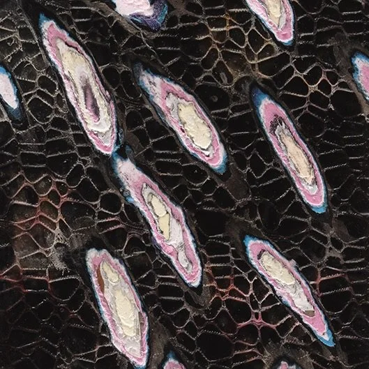Detail of Grigoria showing layered and hand-carved paper surface