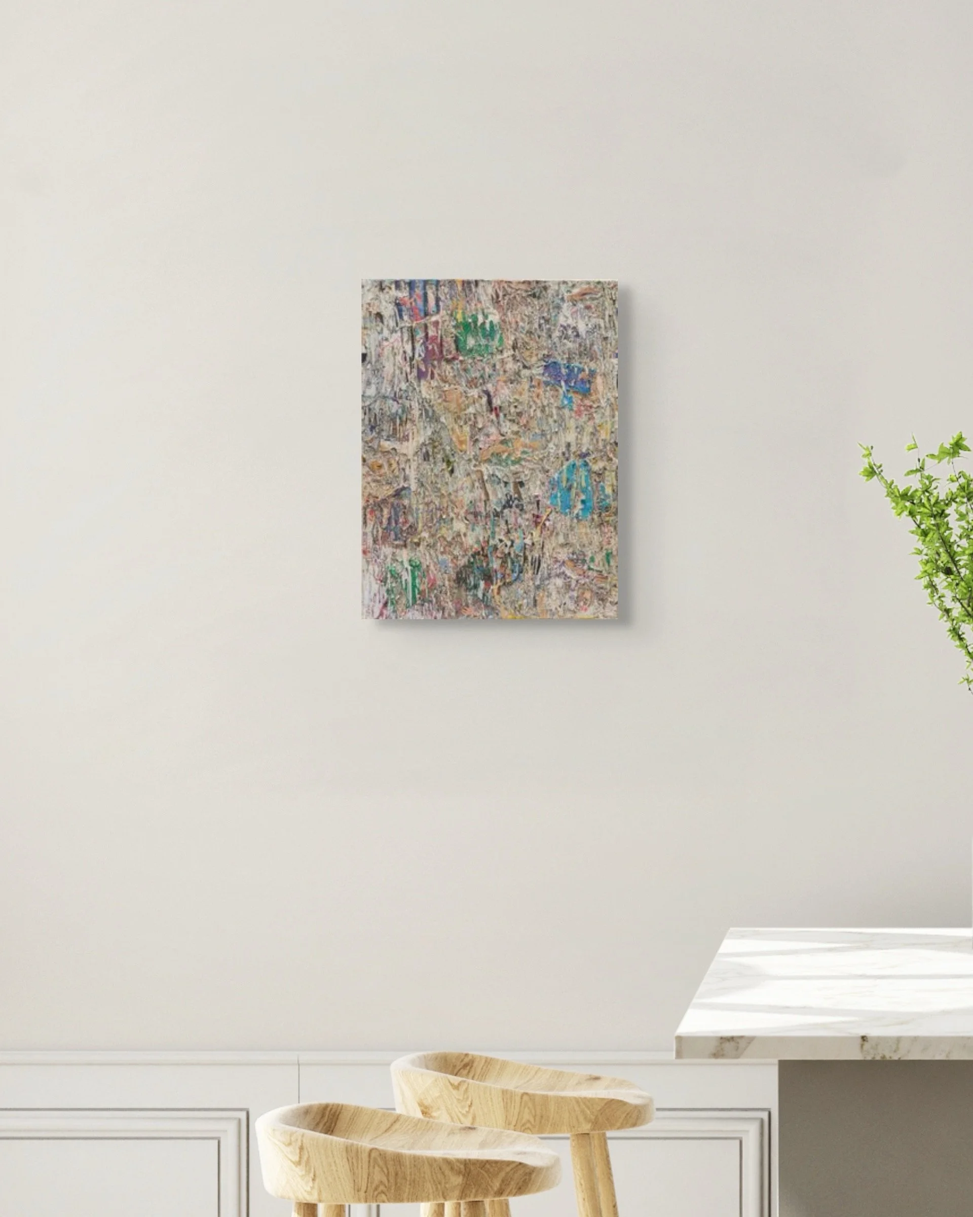 Strange Love, sculptural paper artwork by Michele Bonds, displayed in neutral interior setting