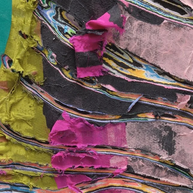 Detail of Stakahi showing layered and hand-carved paper surface