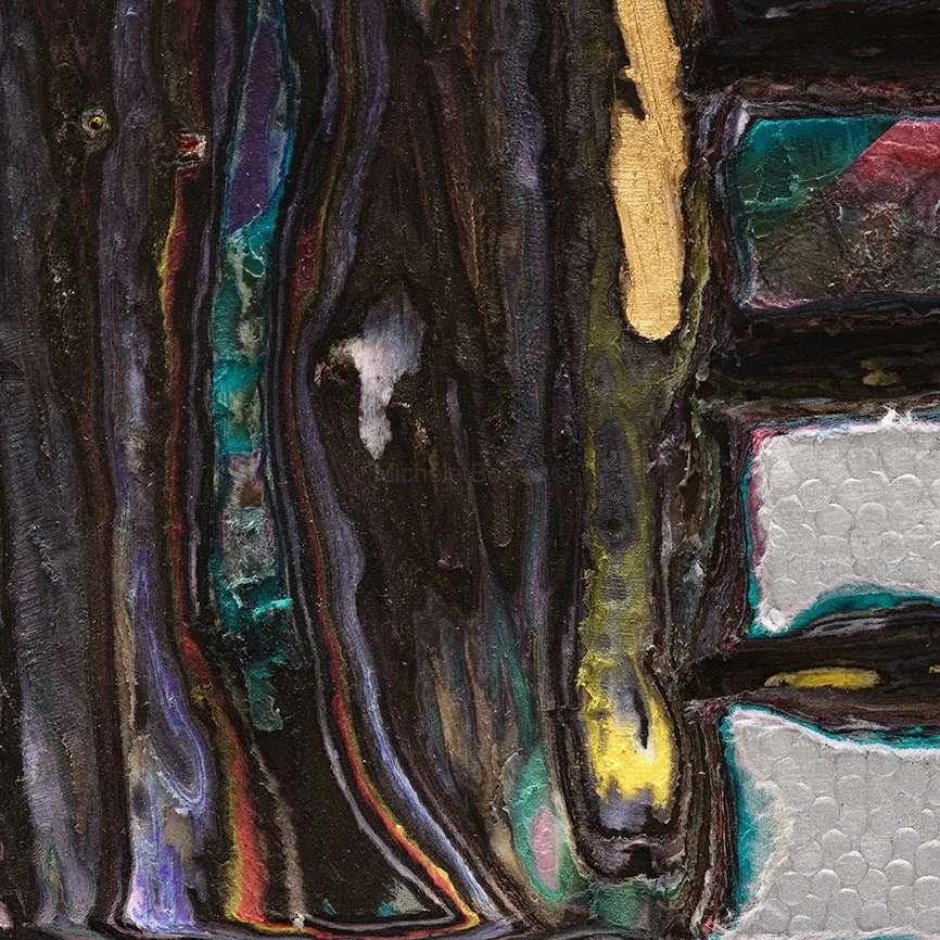 Close-up detail of Fall Order revealing depth, strata, and texture