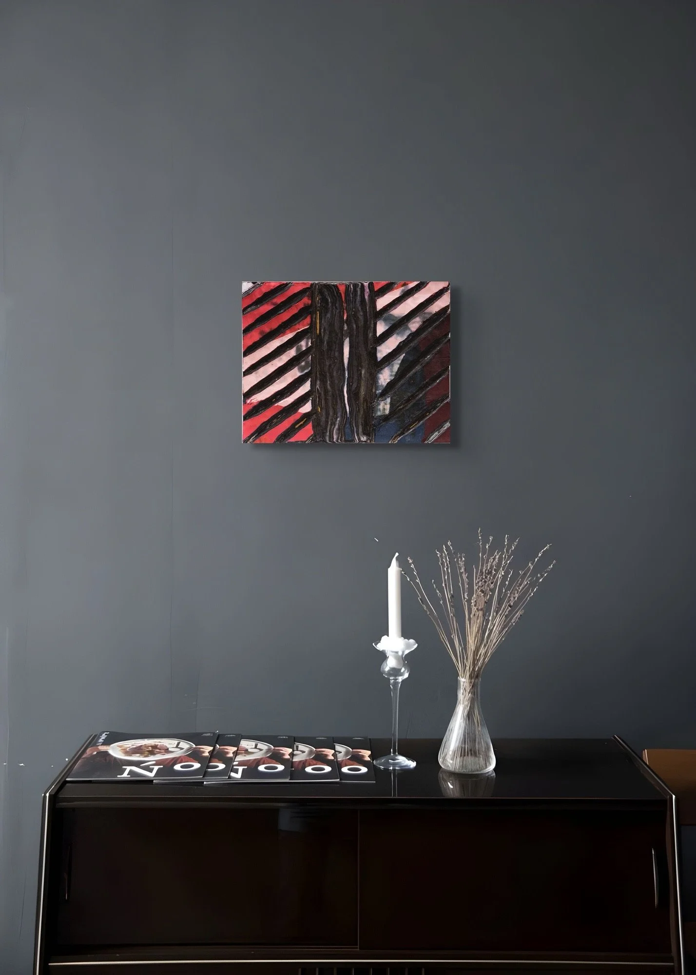 Winter Order, sculptural paper artwork by Michele Bonds, displayed in neutral interior setting