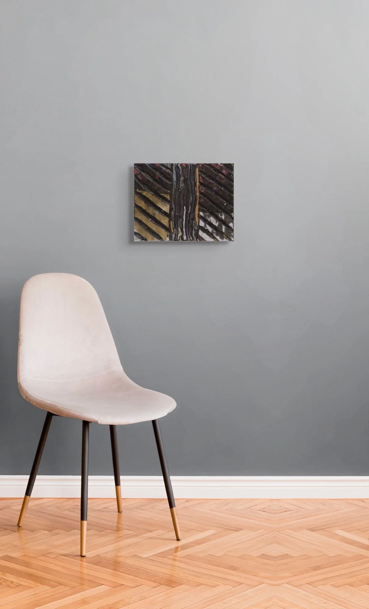 Spring Order, sculptural carved paper artwork by Michele Bonds, installed in modern interior