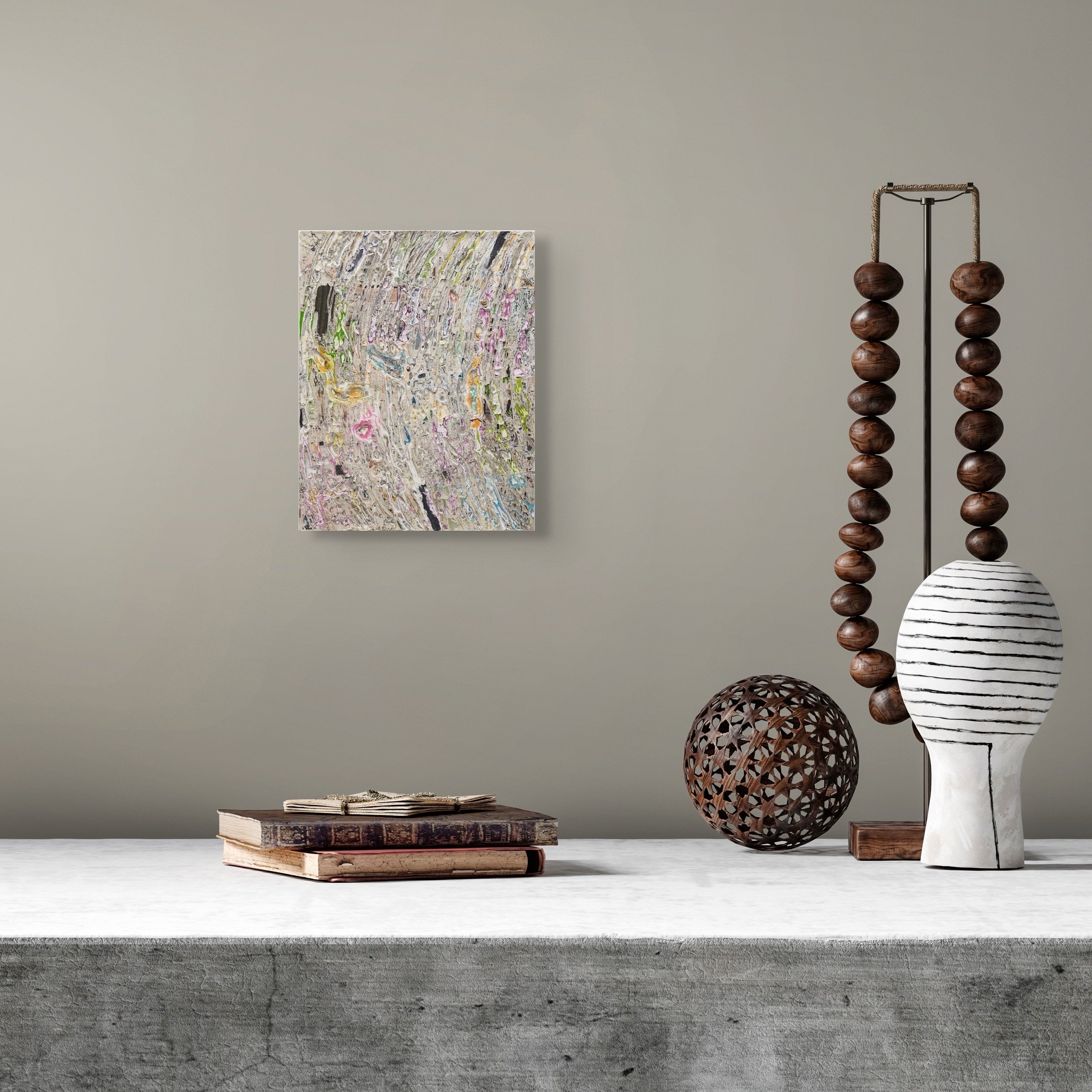 No Place, sculptural carved paper artwork by Michele Bonds, installed in modern interior