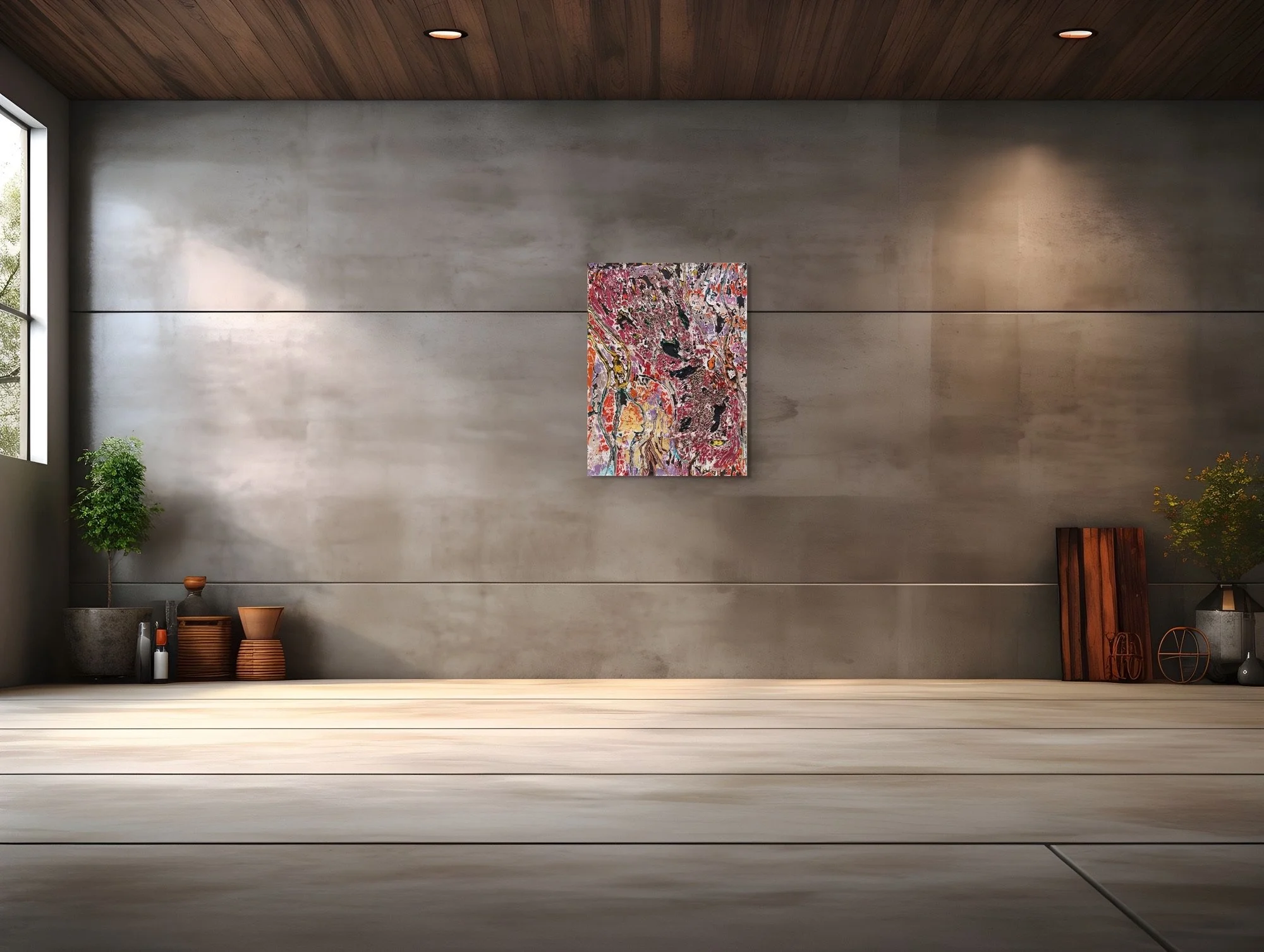 Primalien, sculptural paper artwork by Michele Bonds, displayed in neutral interior setting