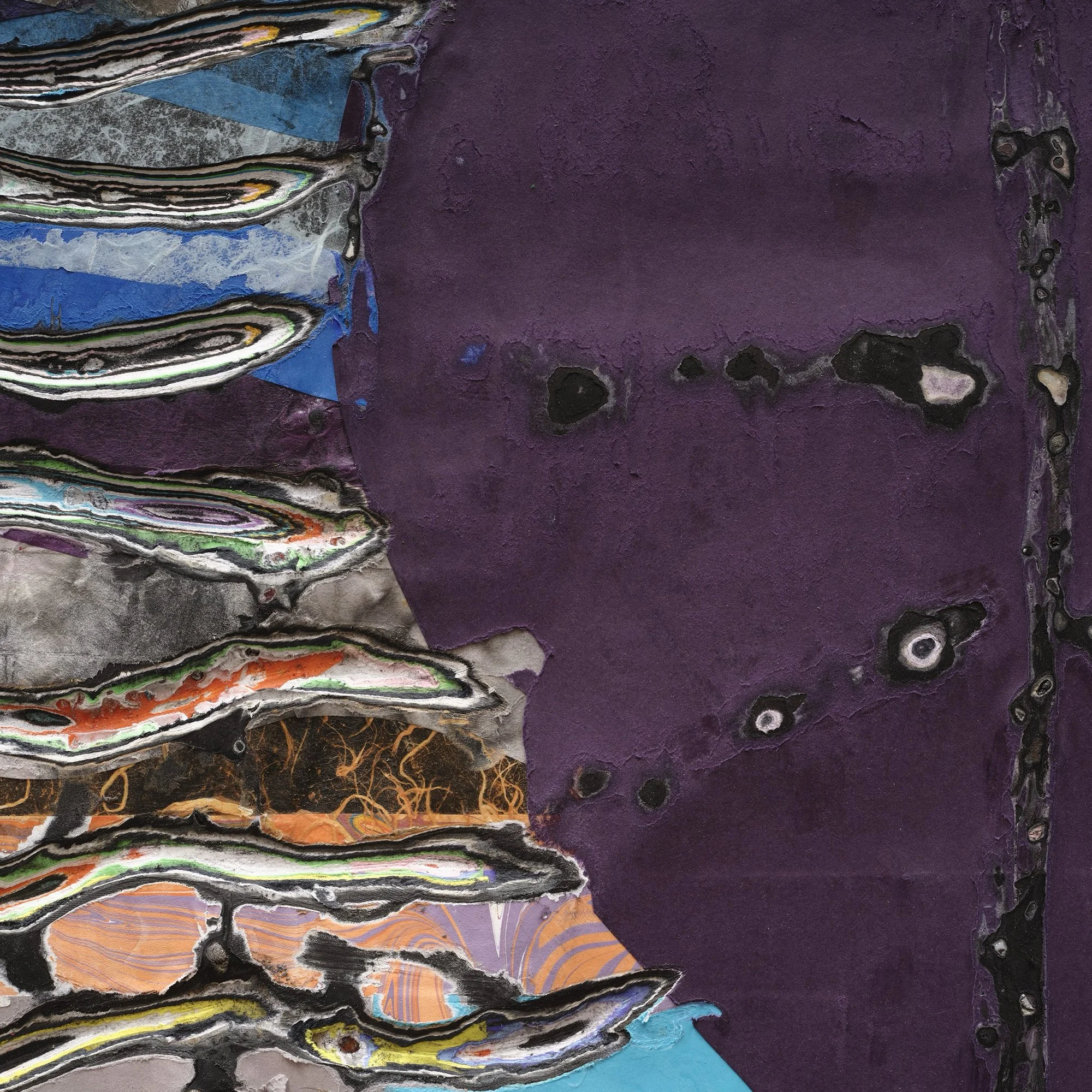 Close-up detail of Gothilyn Monroe revealing depth, strata, and texture