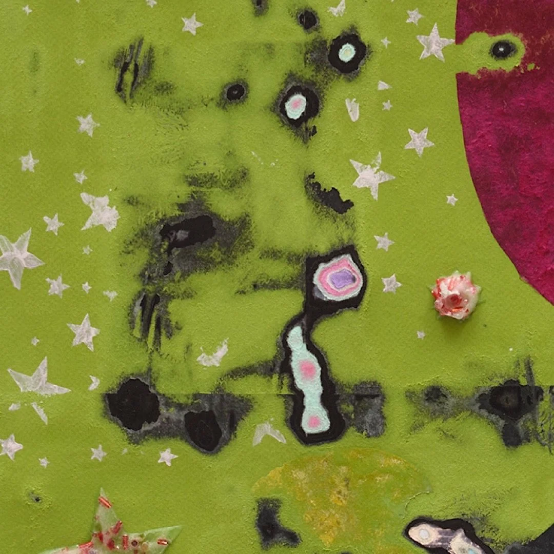 Detail of Scorpius showing layered and hand-carved paper surface