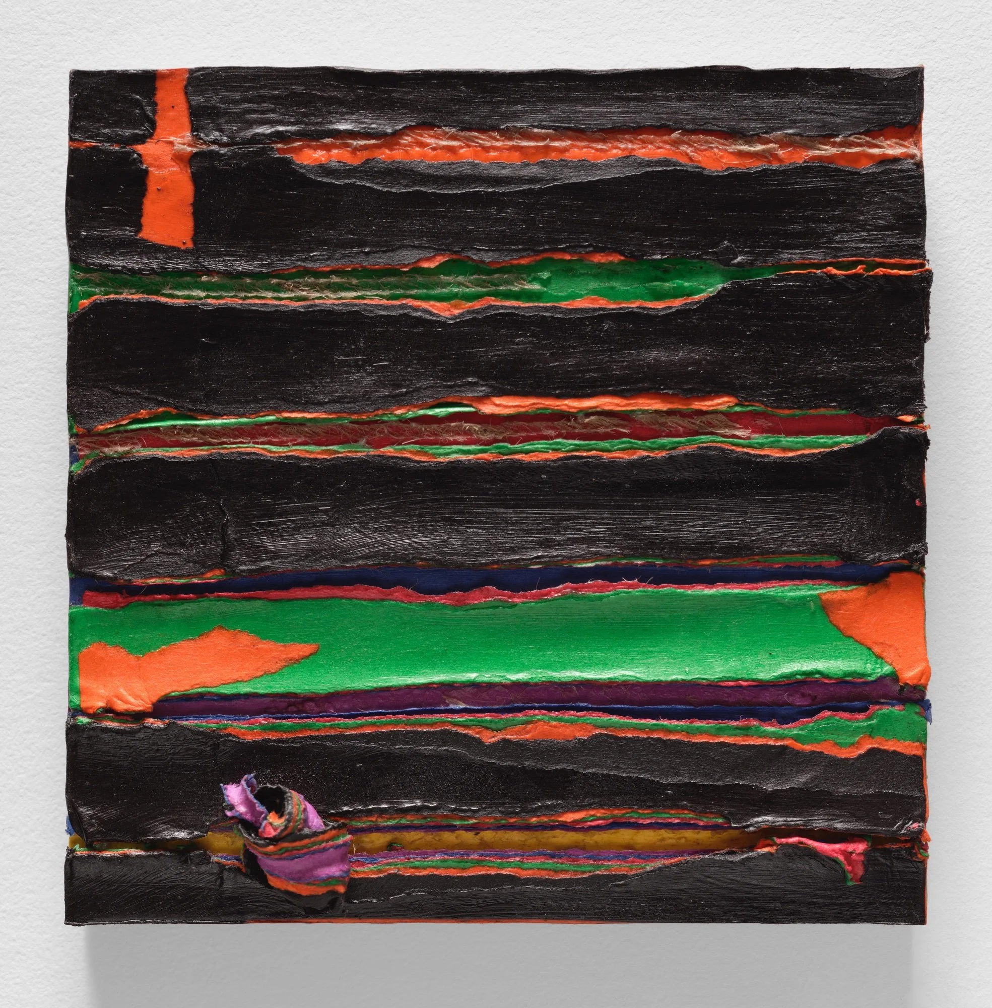 Sculptural carved paper artwork Black No. 2 (2022)