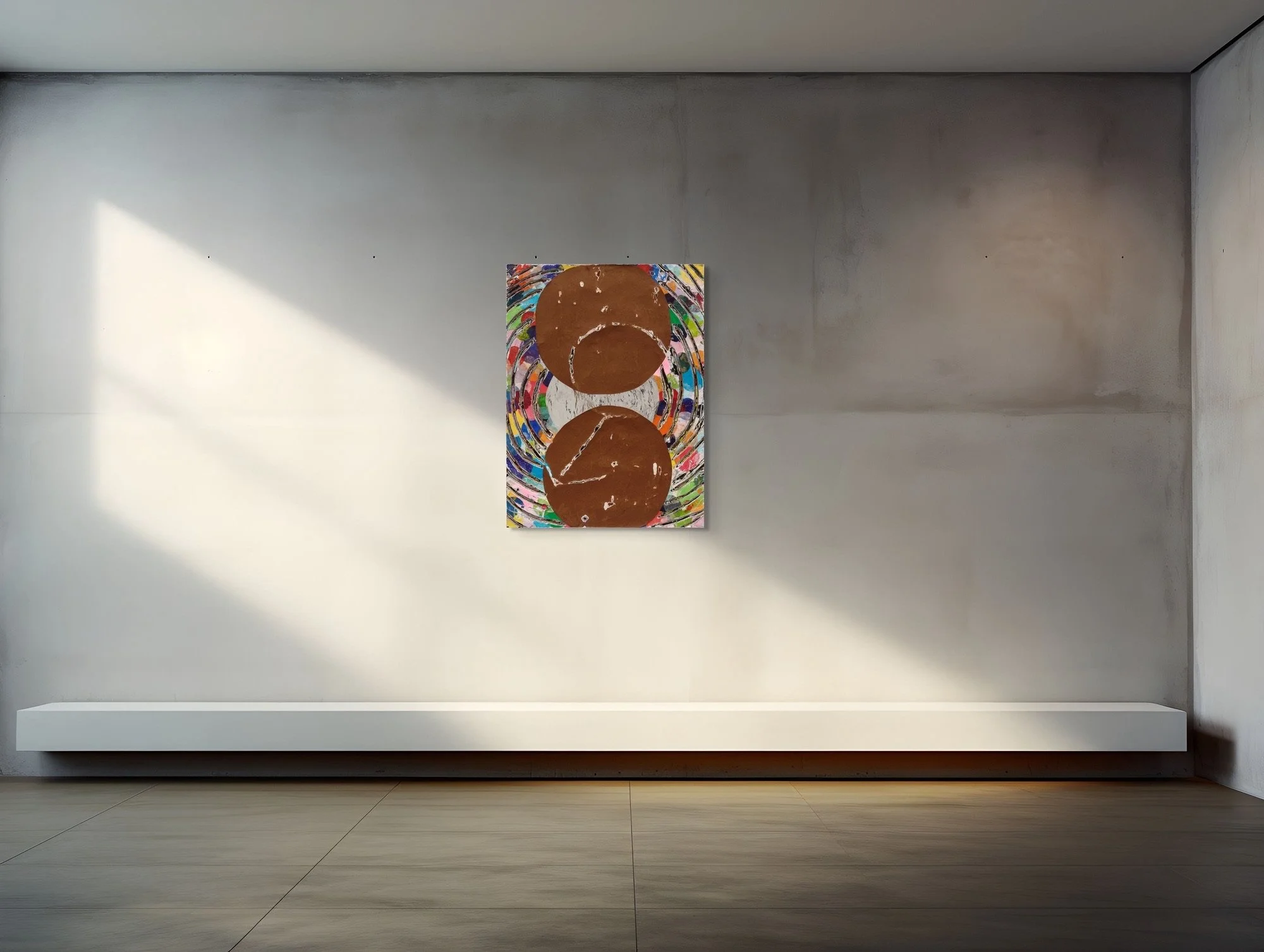 Sakura, sculptural carved paper artwork by Michele Bonds, installed in modern interior